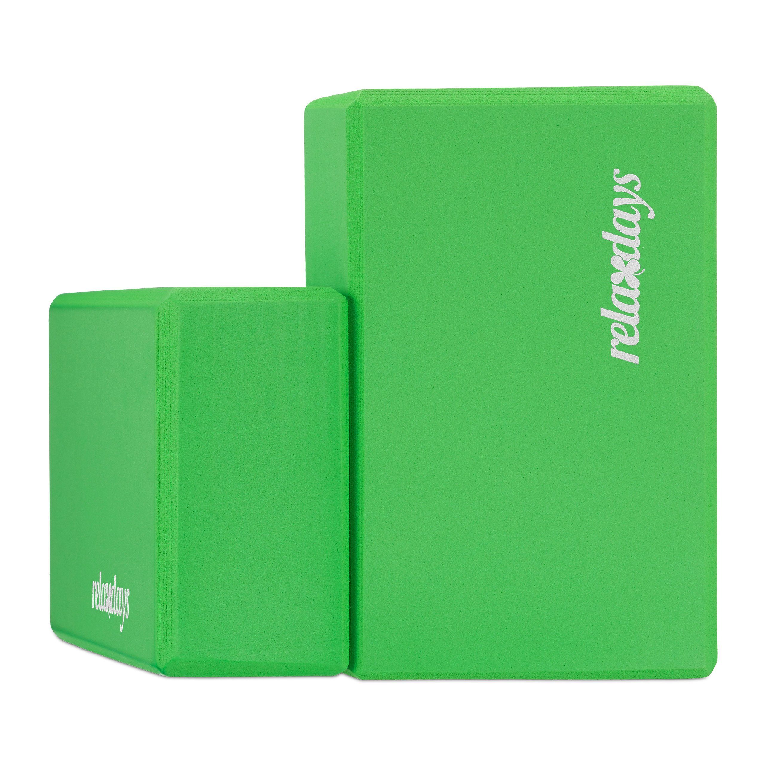 relaxdays Yogablock 10 x Yogablock grün
