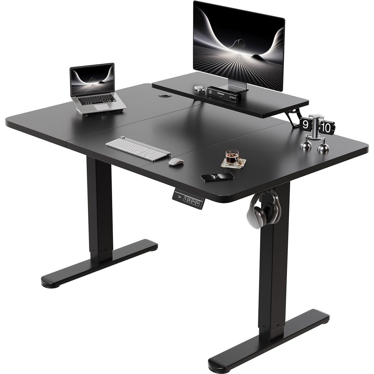 HOMALL Schreibtisch Höhenverstellbarer Schreibtisch mit Monitorständer günstig online kaufen