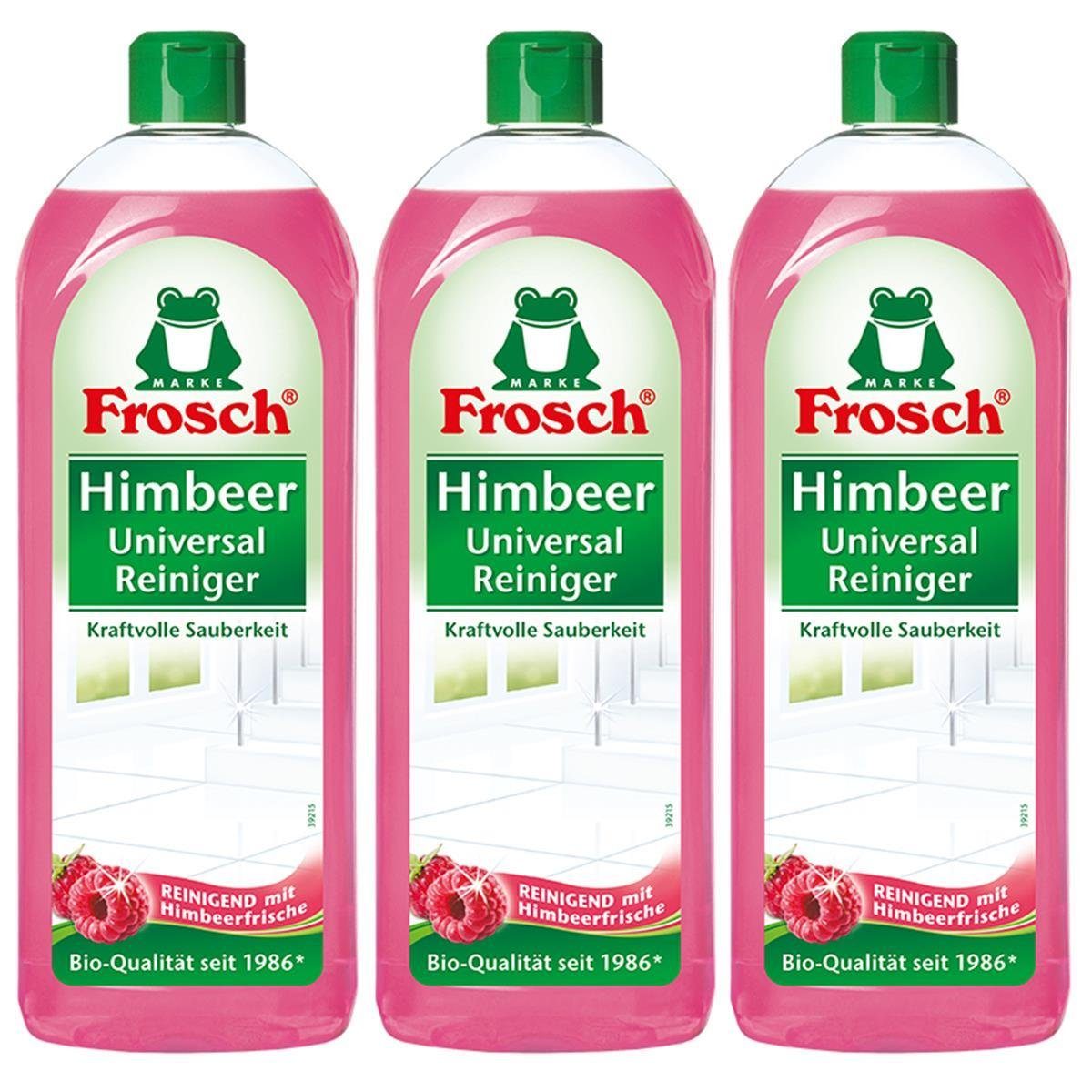 FROSCH Frosch Himbeer Universal-Reiniger 750 ml - Kraftvolle Sauberkeit (3er Allzweckreiniger
