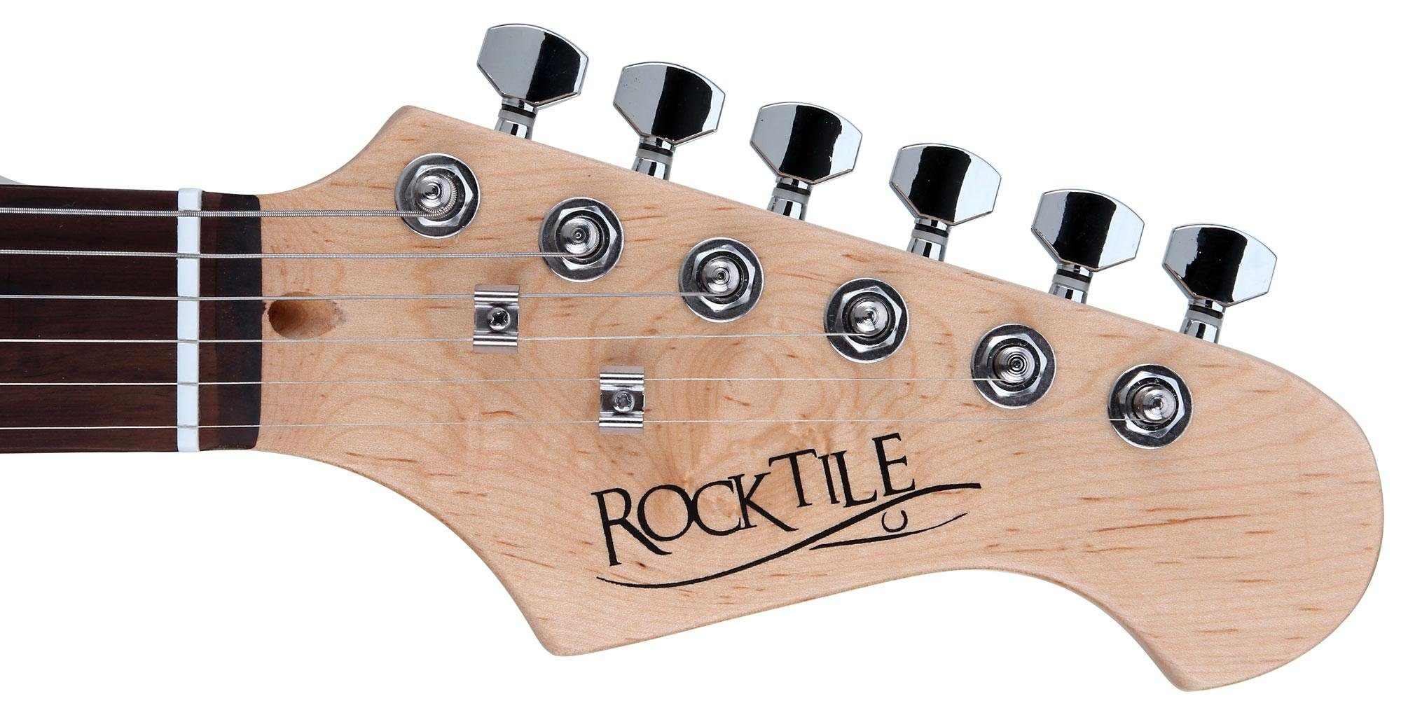 Rocktile E-Gitarre Banger's Power Pack elektrische Gitarre Komplettset, Banger's Set, inkl. Verstärker, Tasche, Kabel, Gurt, Schule, inkl. Verstärker, Tasche, Kabel, Gurt, Schule