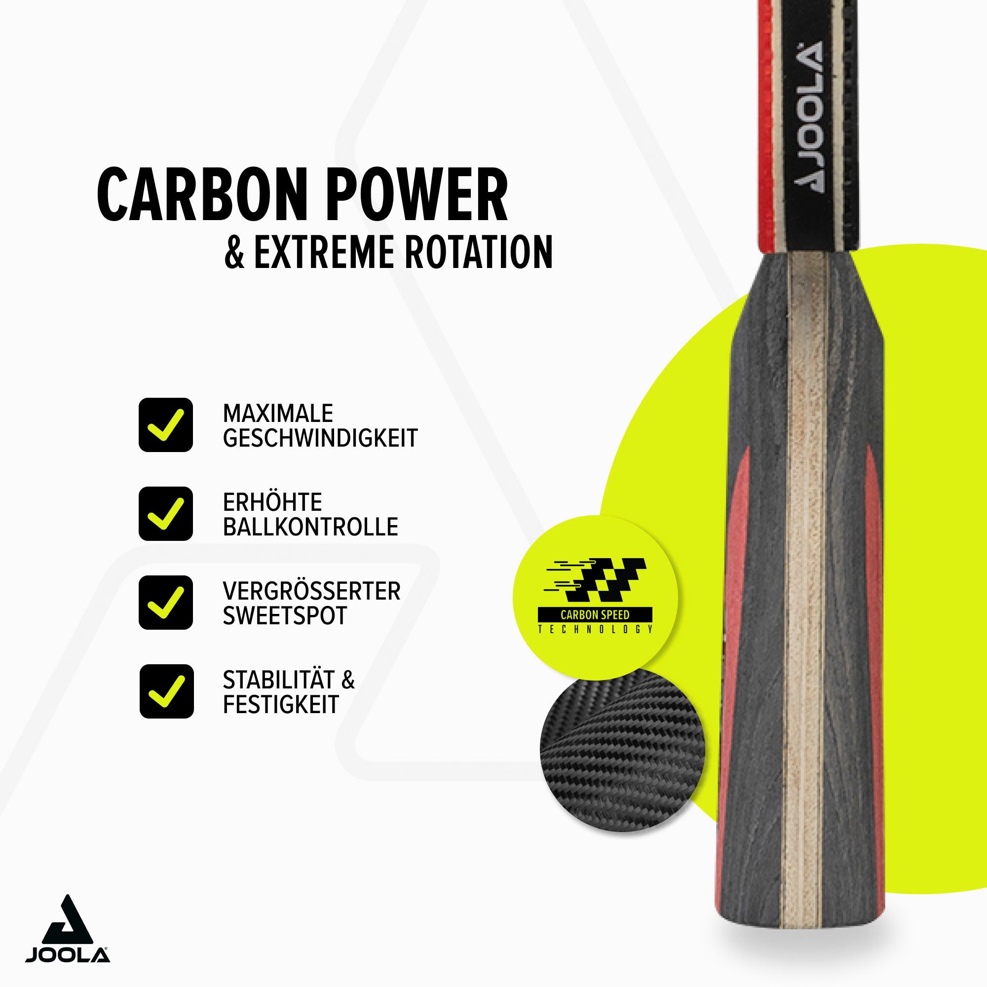 Joola Tischtennisschläger TT-Set Duo Carbon (Set, mit Schlägerhülle, mit Bällen)