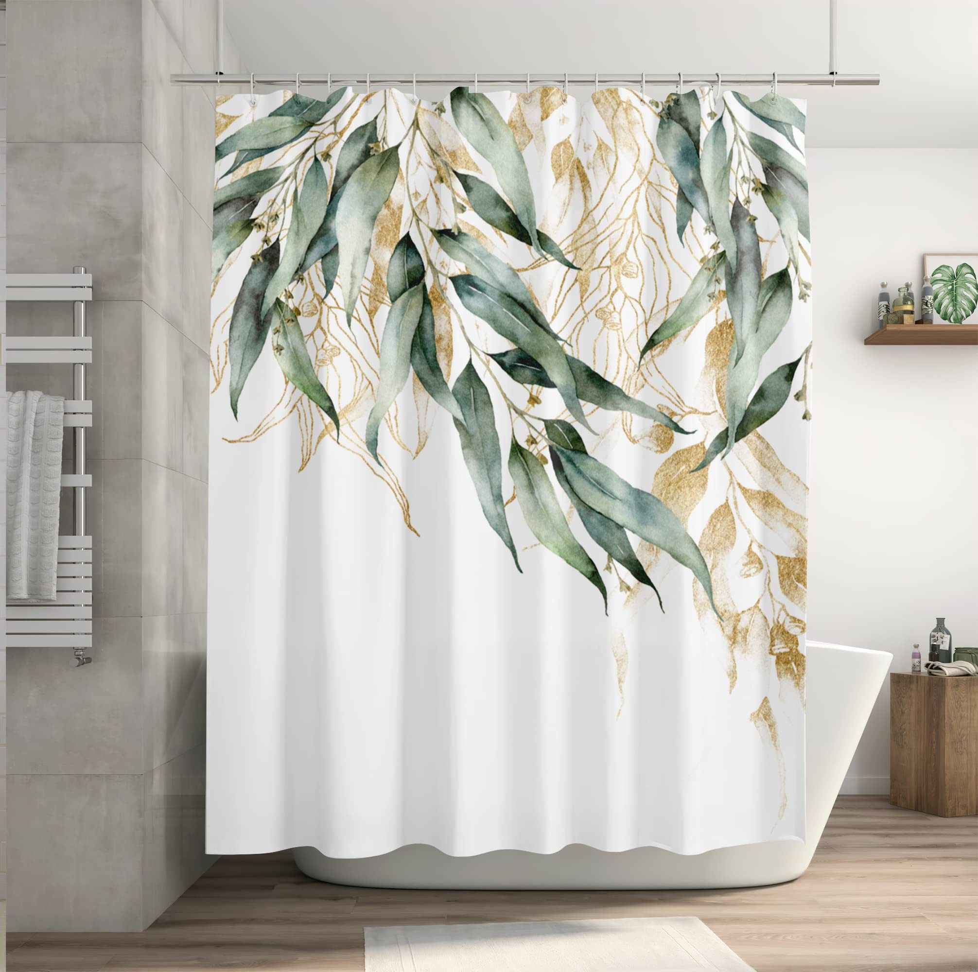 M&W DAS DESIGN Duschvorhang Shower curtains Anti schimmel Waschbar 180x200 Duschvorhang grün – Bild 3 von 5