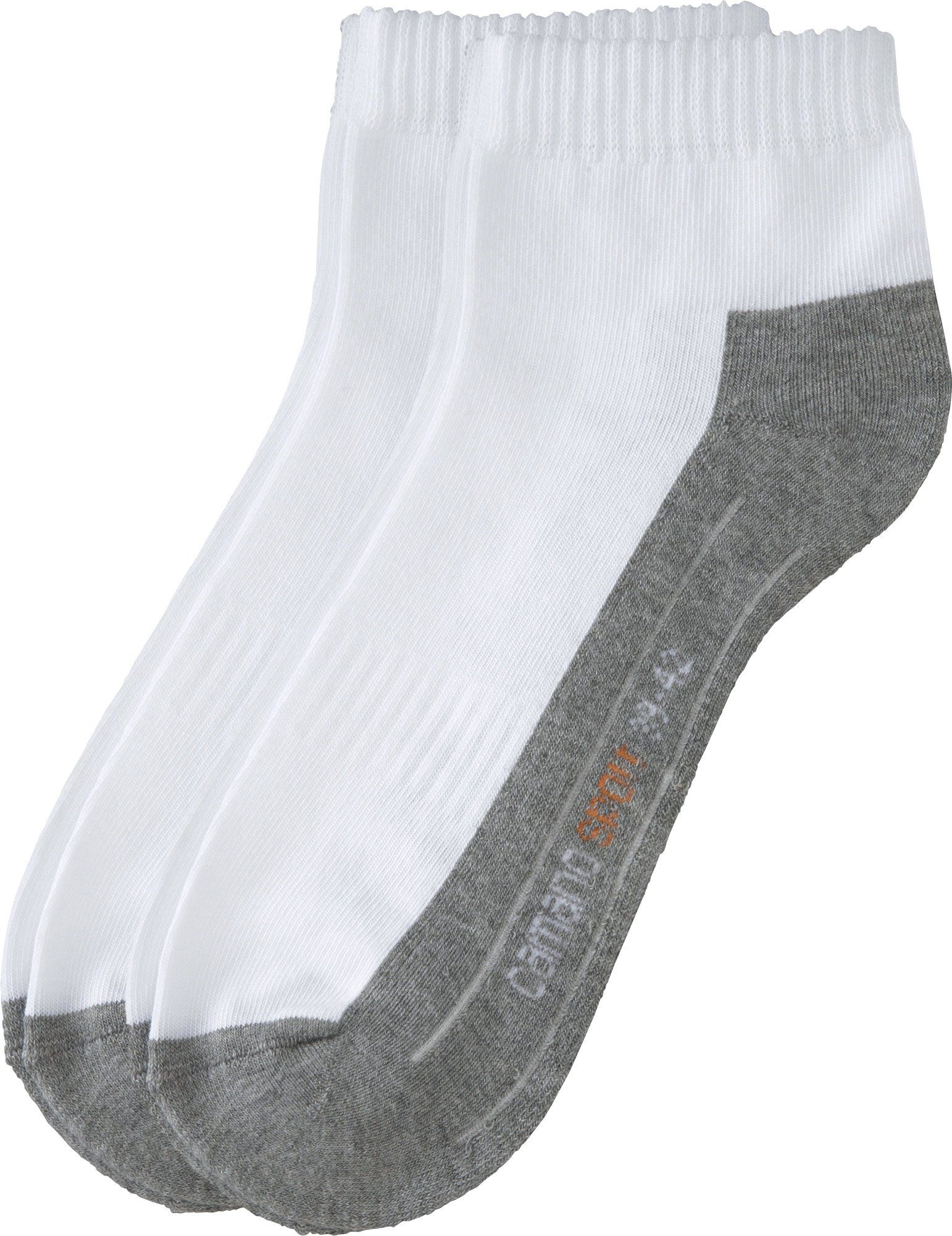 Camano 2 Paar Socken Unisex-Sport-Kurzsocken Uni weiß