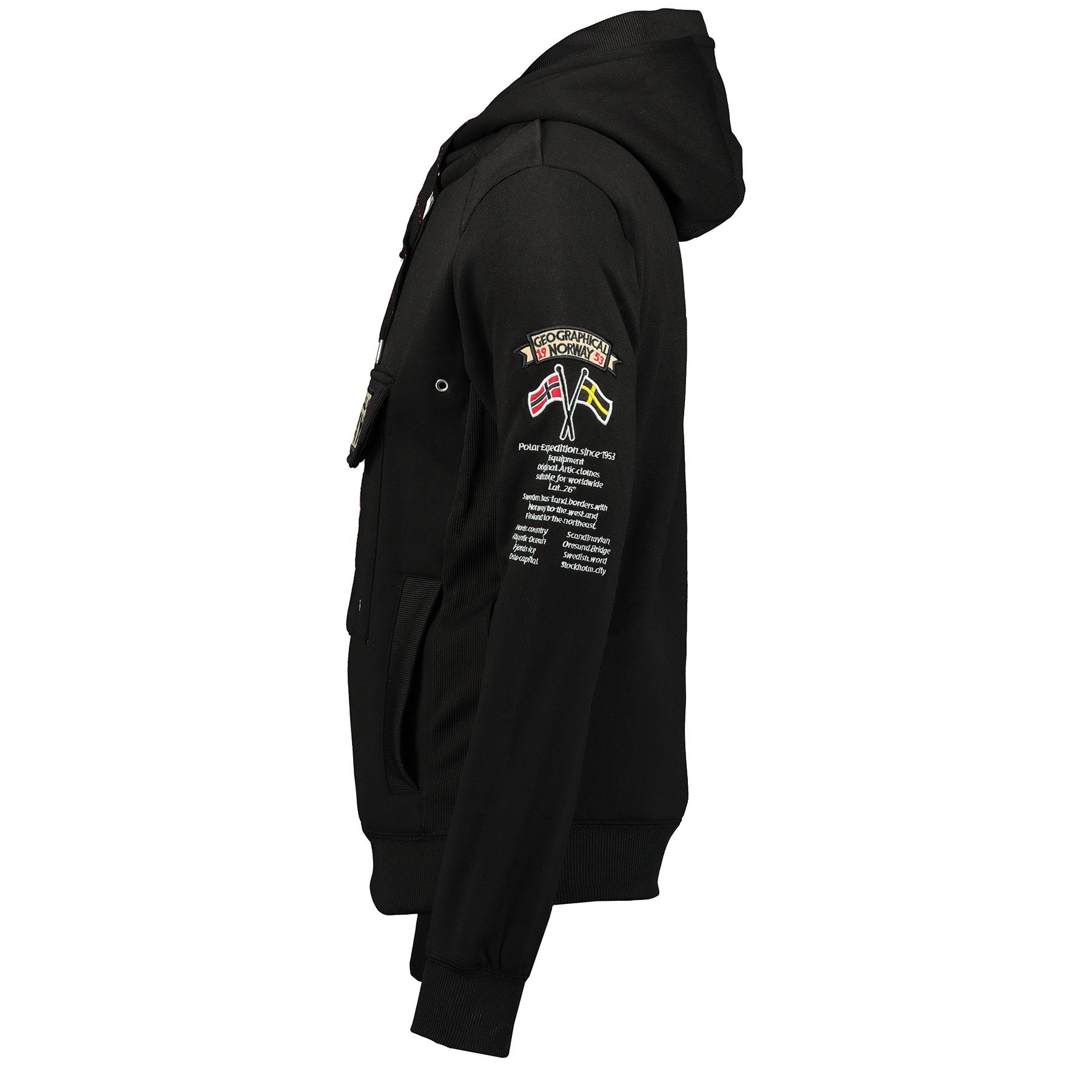 Geographical Norway Kapuzenpullover Gymclass by leyoley mit großer Bauchtasche und warmer Kapuze