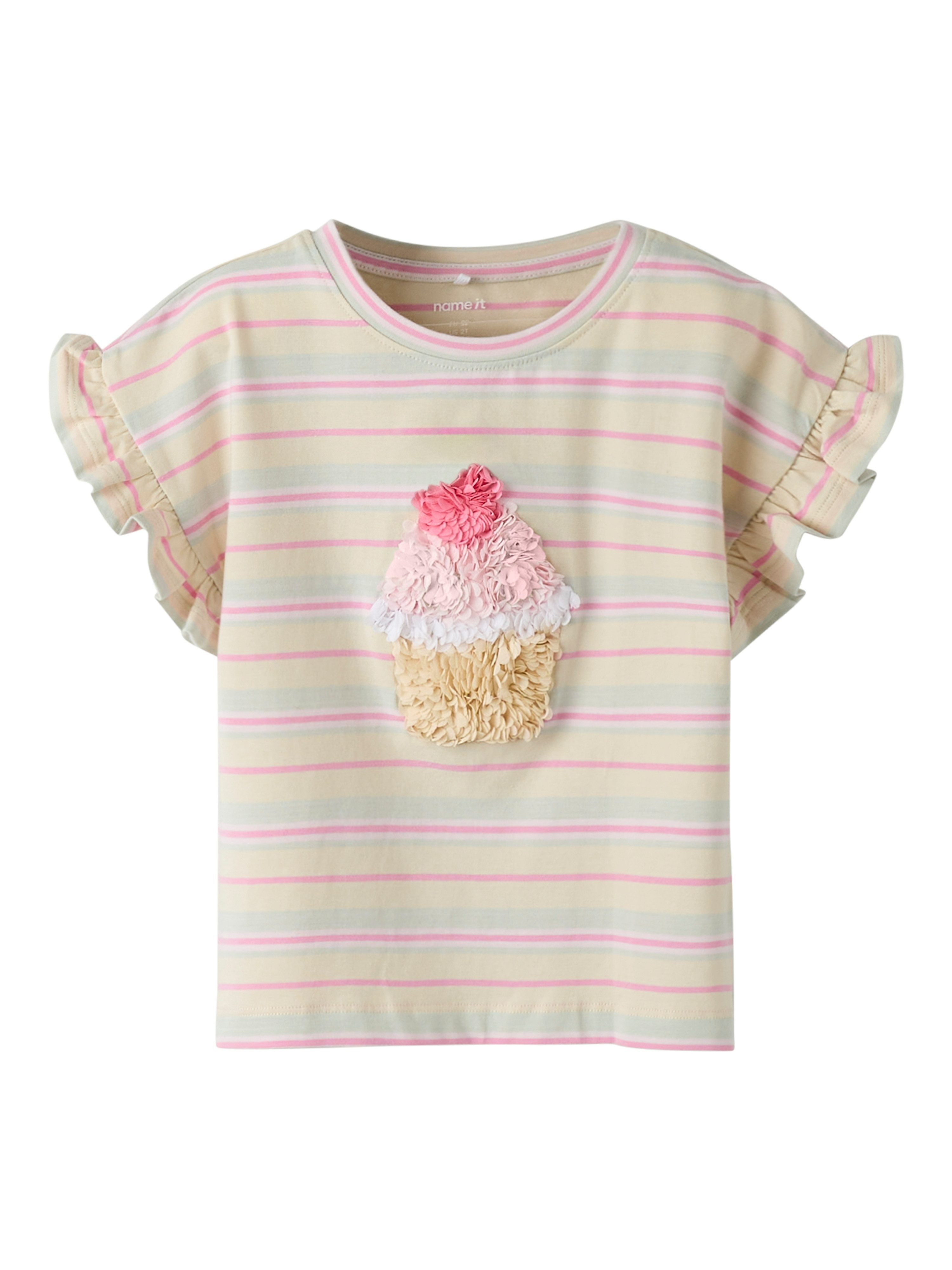 Name It Rundhalsshirt NMFJOTRUM SS NREG TOP BOX Baumwollmischung, regular fit