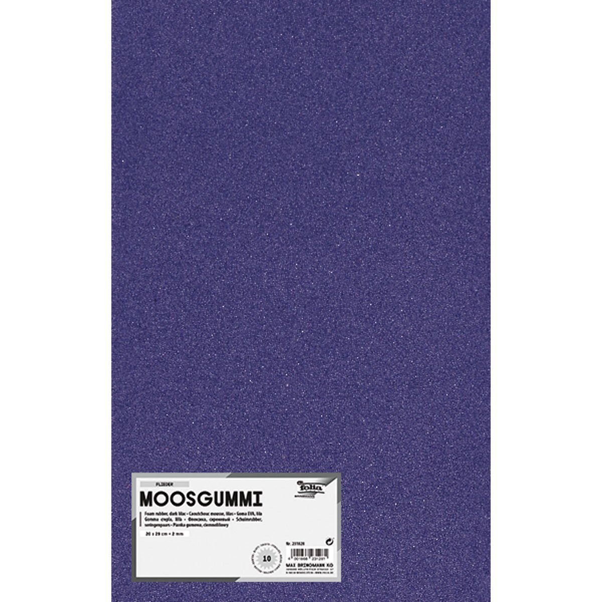 Folia Max Bringmann KG Moosgummi folia Moosgummi flieder 20x29cm 10 Blatt