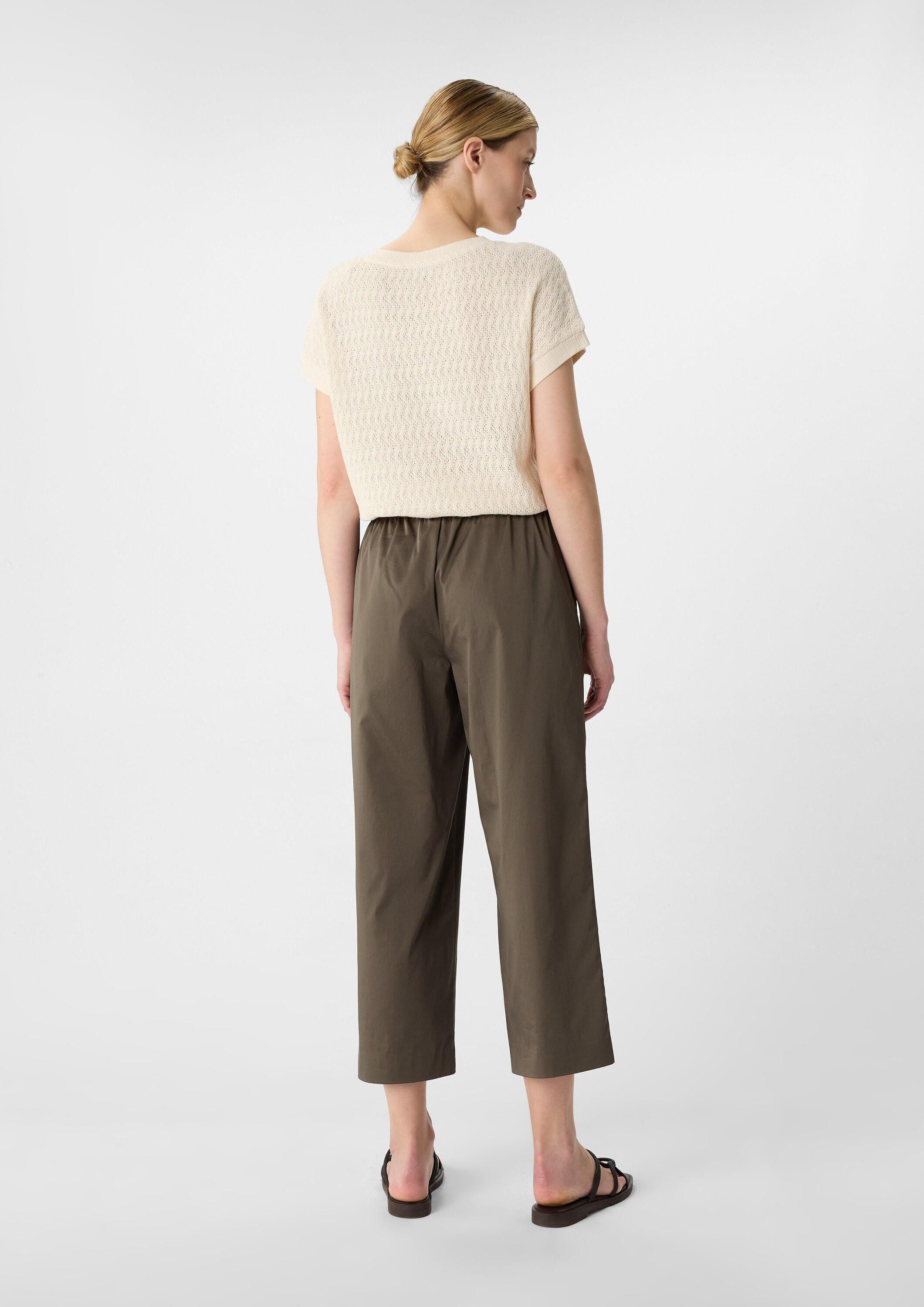 comma Kurzarmshirt T-Shirt Strukturiertes T-Shirt im Relaxed Fit