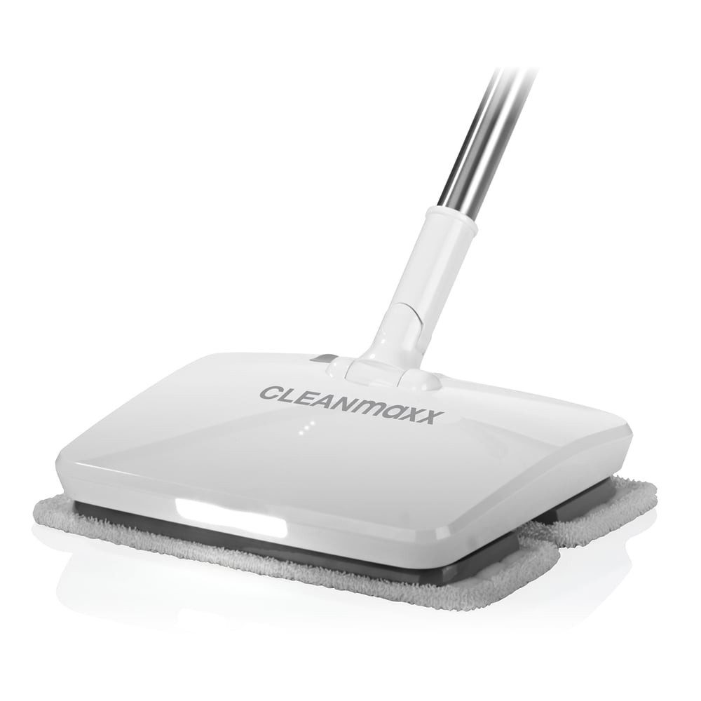 CLEANmaxx Akku-Wischmopp Bodenwischer mit Vibrationsfunktion, 35 W, Wischen ohne Kraftaufwand mit LED Beleuchtung und Sprühfunktion