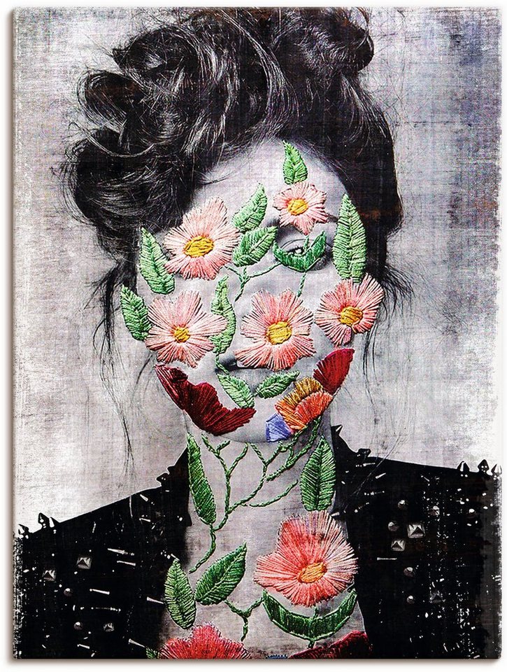 Artland Wandbild Flower Face, Portrait (1 St), als Alubild, Leinwandbild,  Wandaufkleber oder Poster in versch. Größen