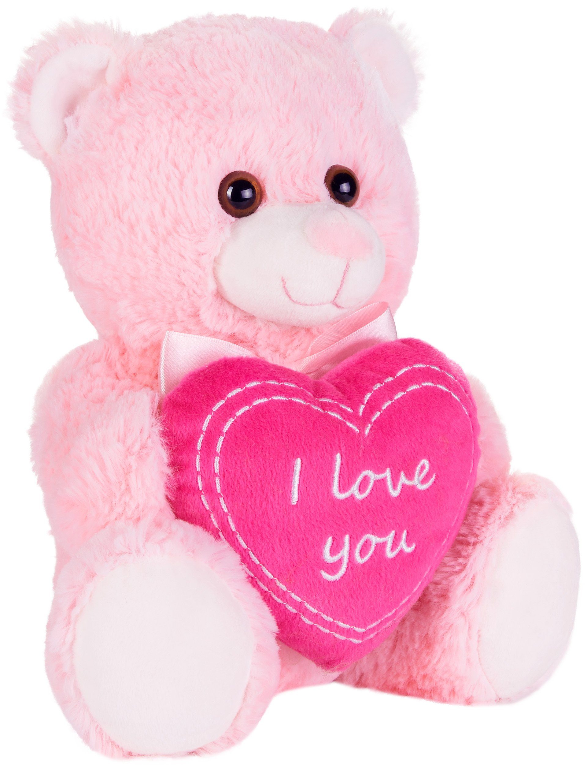 BRUBAKER Kuscheltier Teddybär mit I Love You Herz (1-St), Teddy Bär für Fre günstig online kaufen