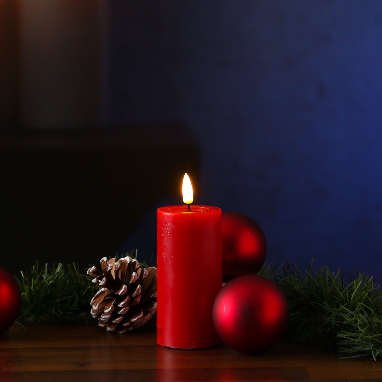 Deluxe Homeart LED-Kerze Mia Deluxe Echtwachs Wachsspiegel flackernd H: 10c günstig online kaufen