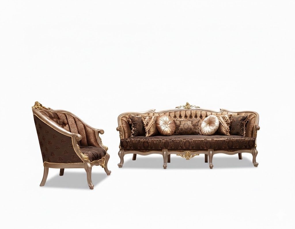 JVmoebel Polstergarnitur Elegante Sofagarnitur 3+1 Sitzer – Stoffgruppe fürs Wohnzimmer SOFORT, Made in Europa