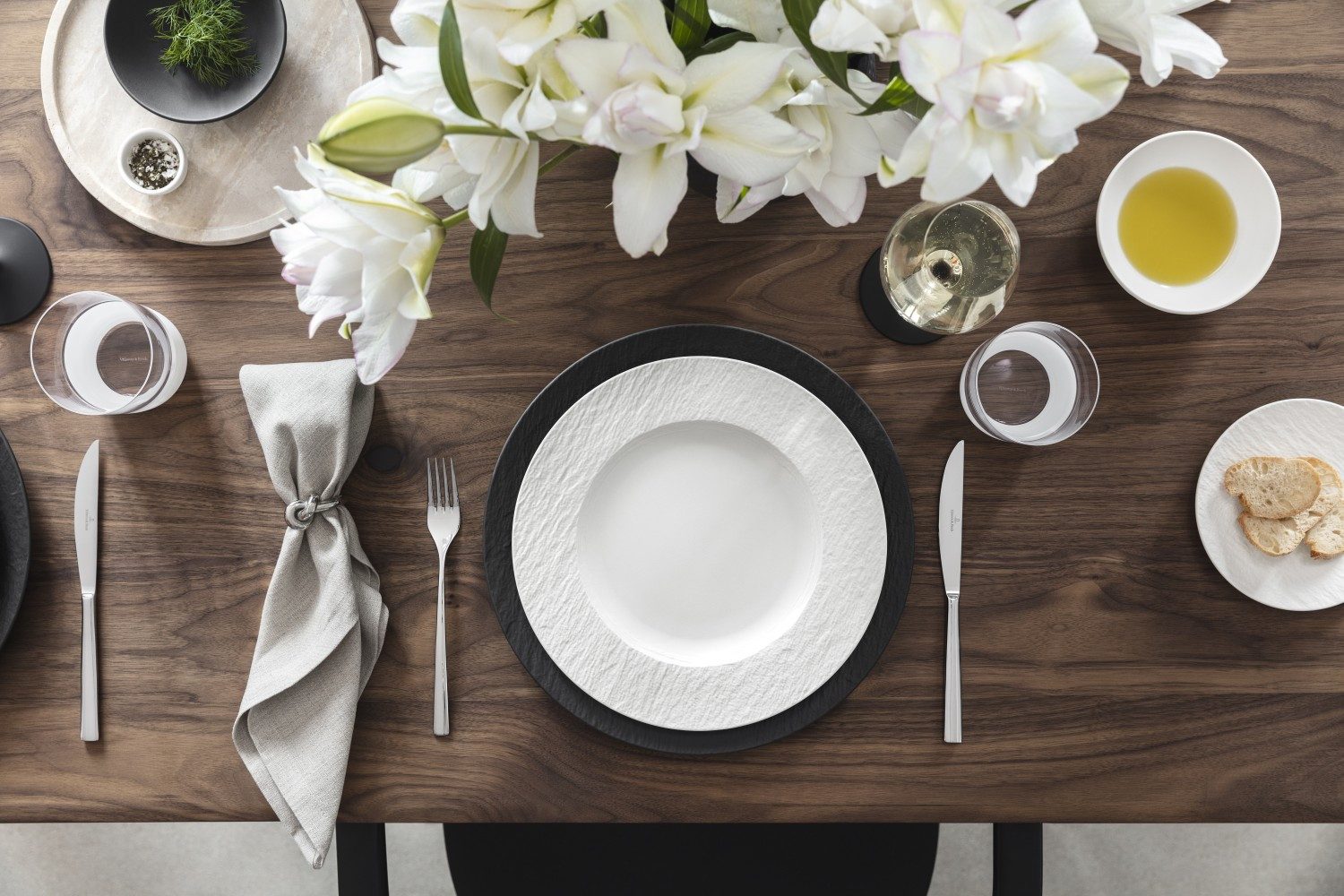 Villeroy & Boch Speiseteller Manufacture Rock blanc, Spülmaschinengeeignet