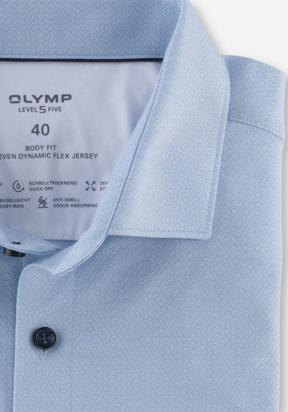 aus Level 5-Serie OLYMP bleu 24/7 body Level fit der Five Businesshemd