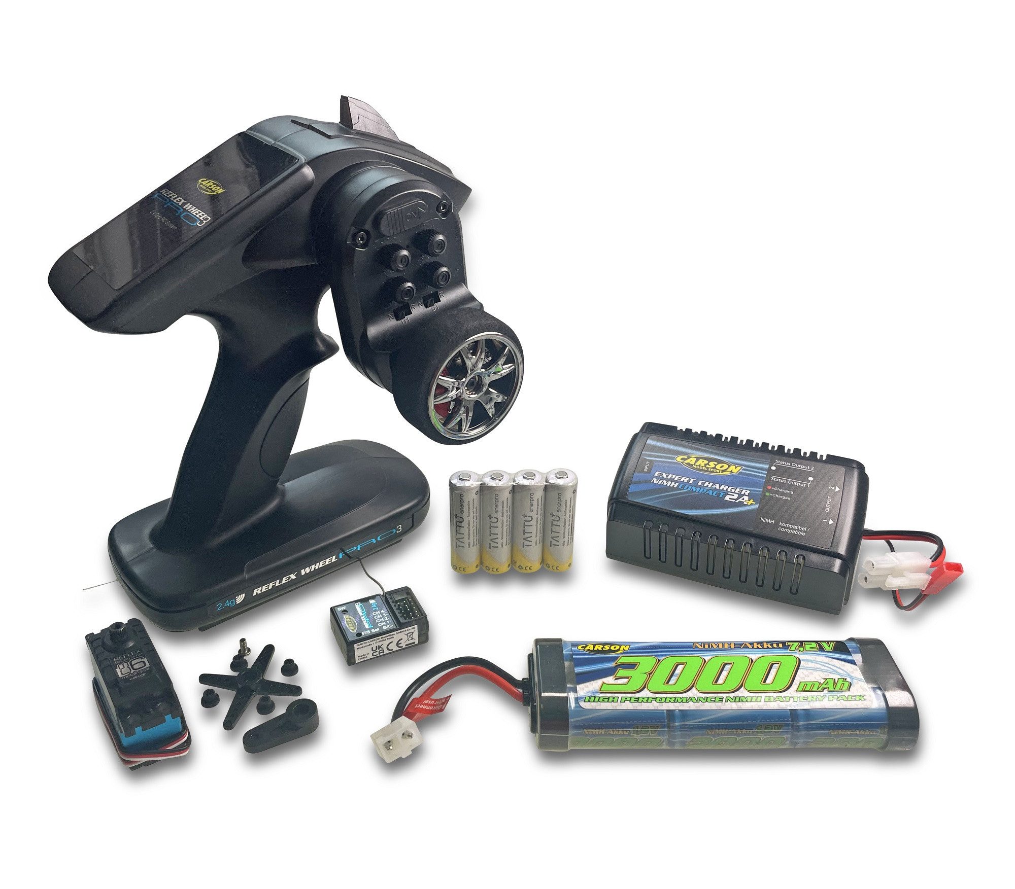 Carson RC Fernsteuerung Reflex Wheel PRO 3 Elektro Set 2.4Ghz + CS6 S RC-Fernsteuerung