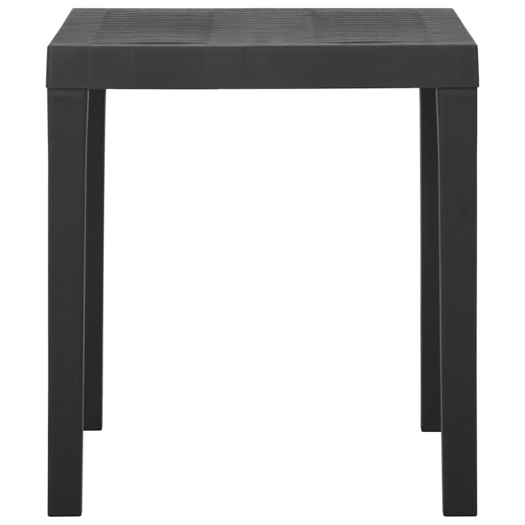 vidaXL Gartentisch Gartentisch Grau 79x65x72 cm Kunststoff (1-St)