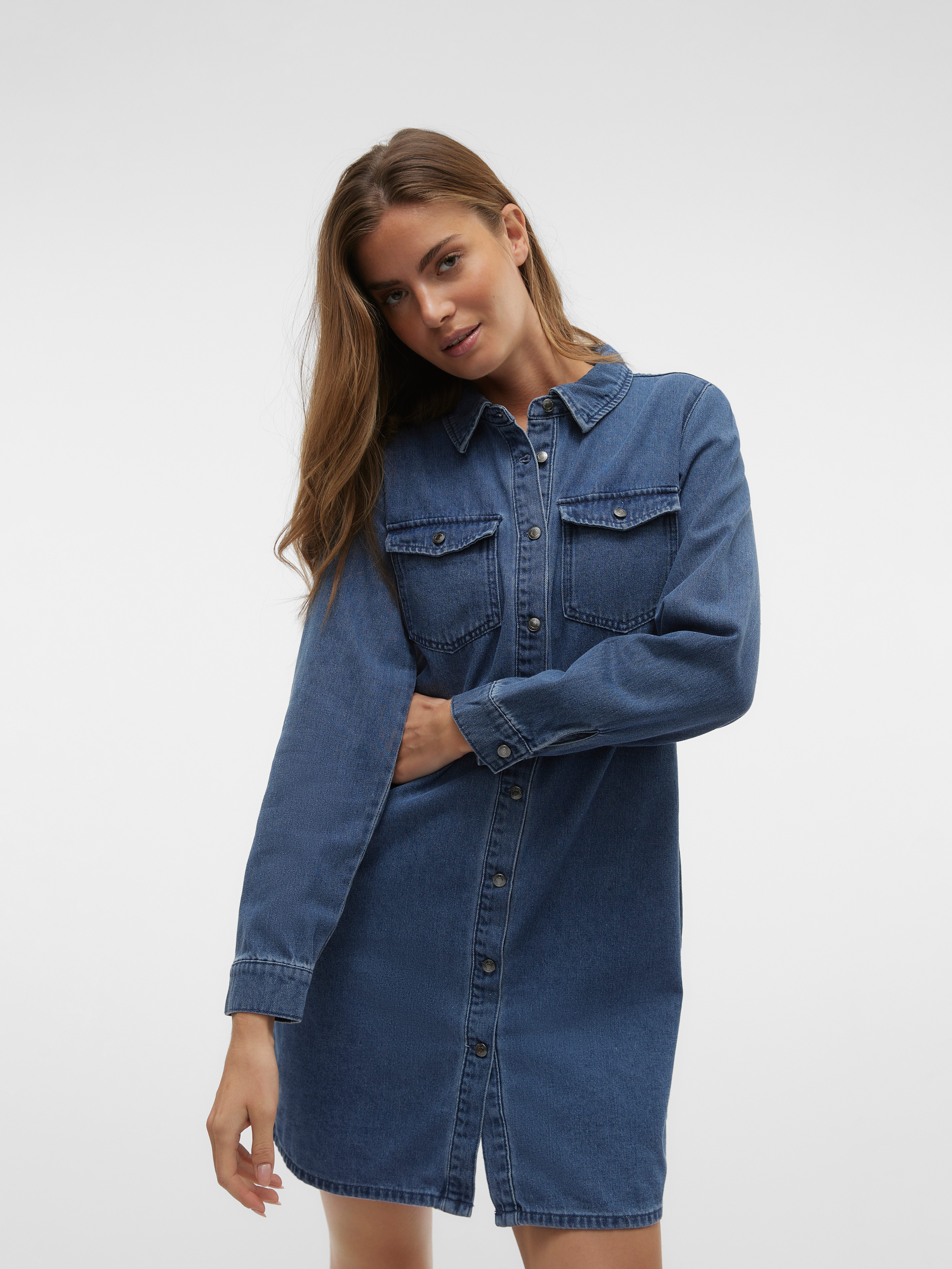 Vero Moda Jeanskleid VMJENNIE LS SHORT günstig online kaufen