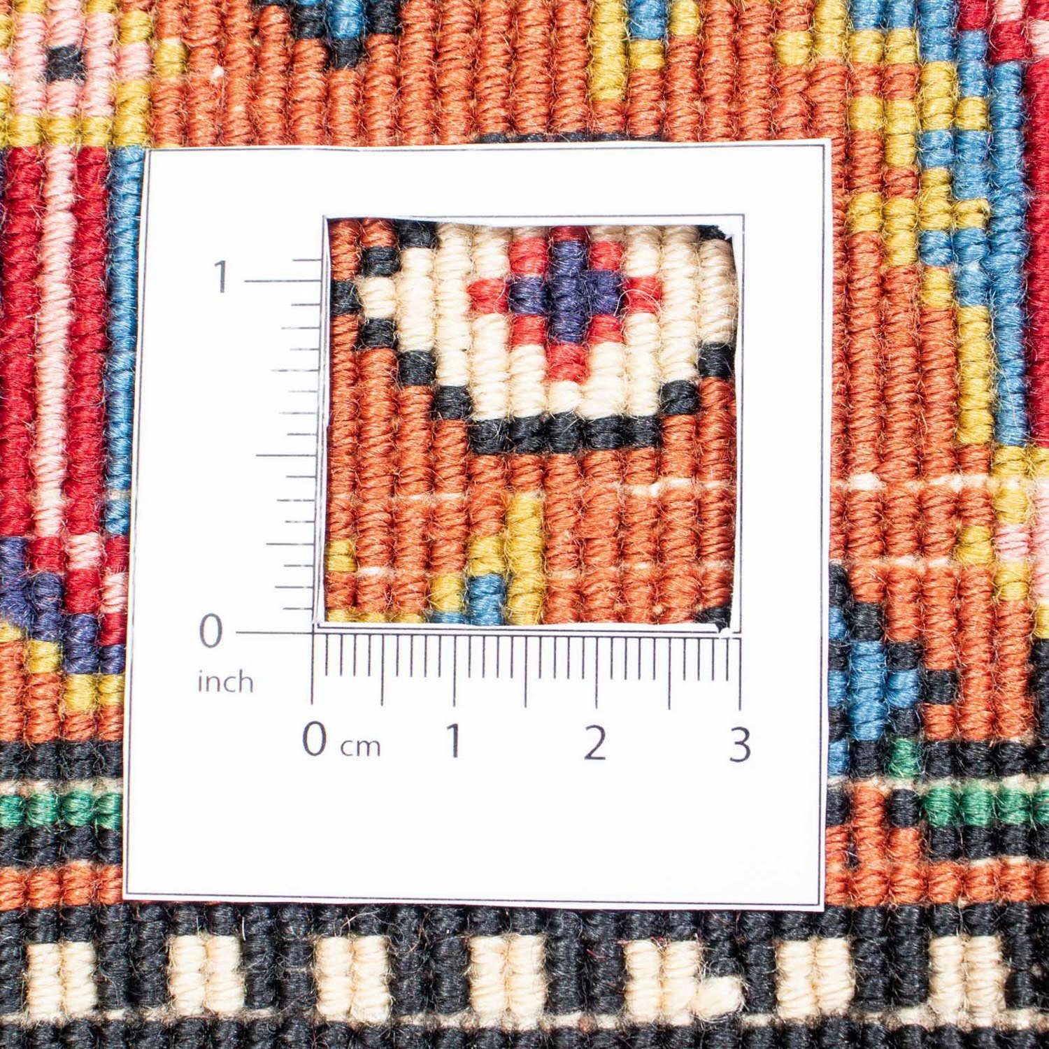 340 Raj x Täbriz rechteckig, mit 40 morgenland, - cm, Unikat Marrone 8 243 Wollteppich Höhe: Zertifikat mm, Medaillon