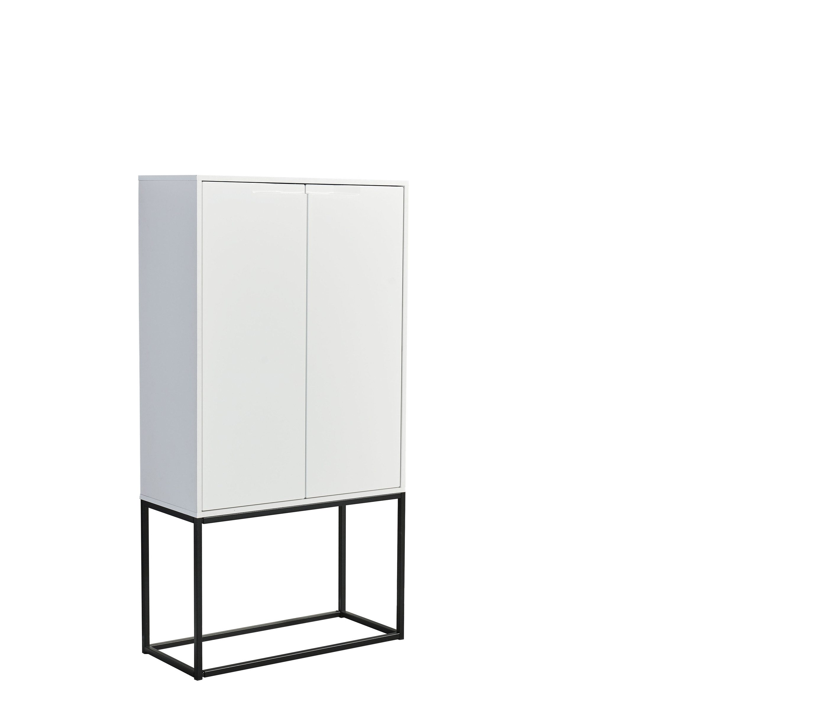 Bega Consult Barschrank 10 Fächer, Halterung für Weingläser, Weiß matt - 79x156x38cm (B/H/T)
