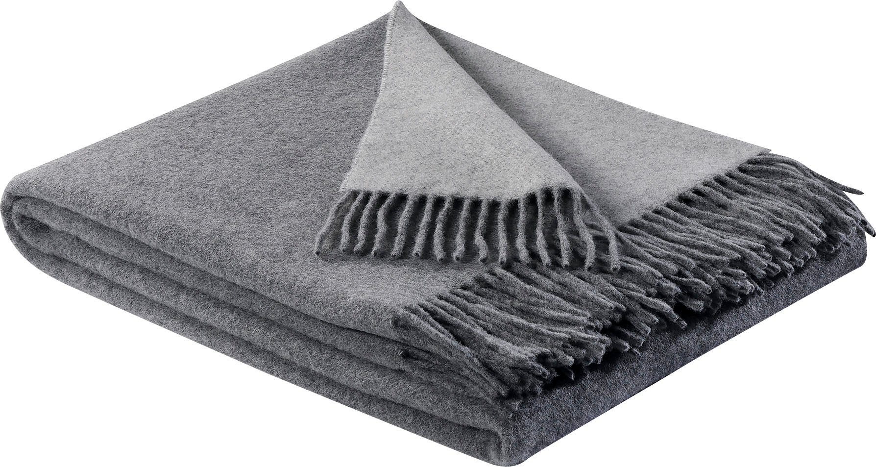 Plaid Soft Impression im Doubleface-Look, Biederlack, Wolle-Kaschmir-Mix günstig online kaufen