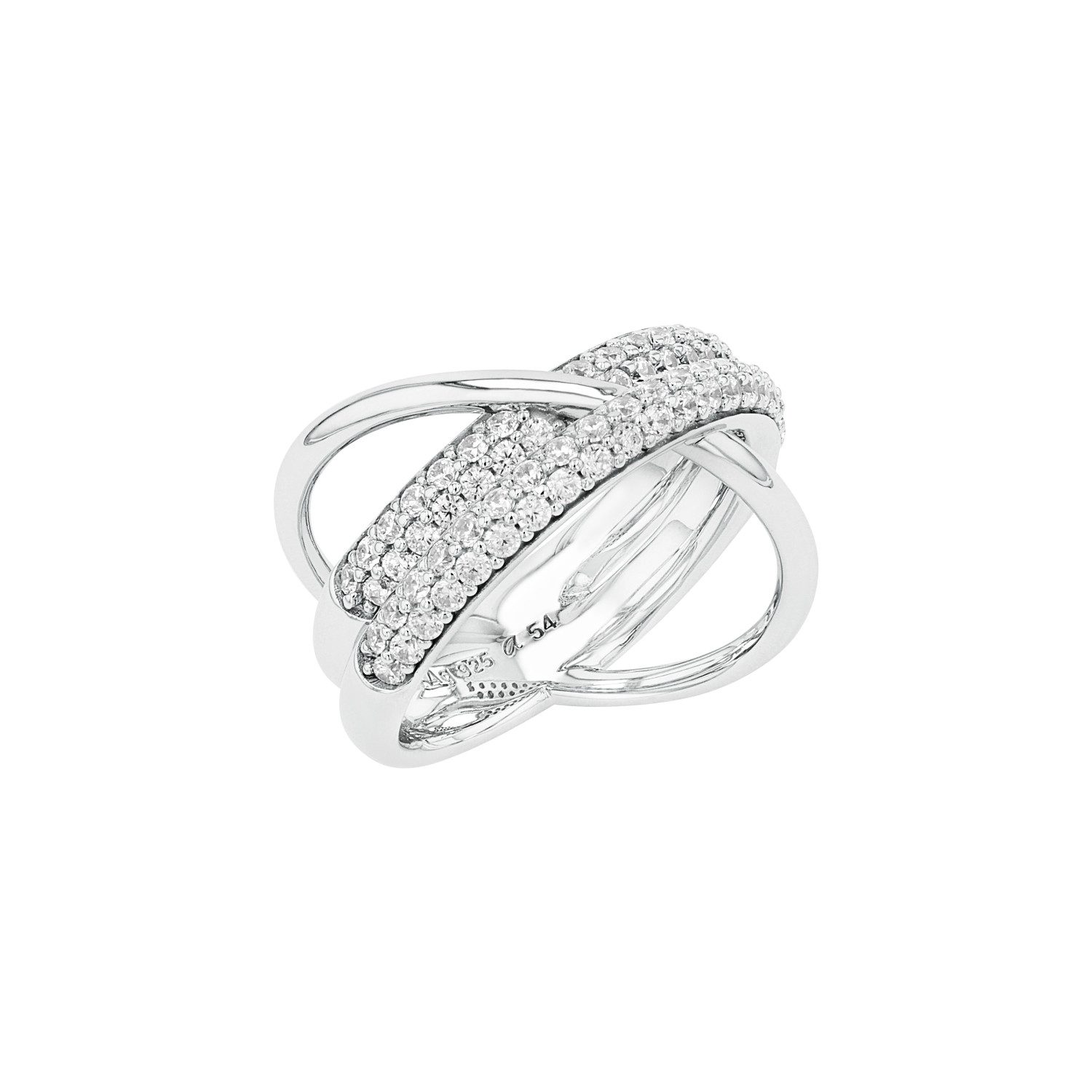 JOOP! Silberring für Damen, 925 Sterling Silber, Zirkonia synth. (Ring, 1-tlg)