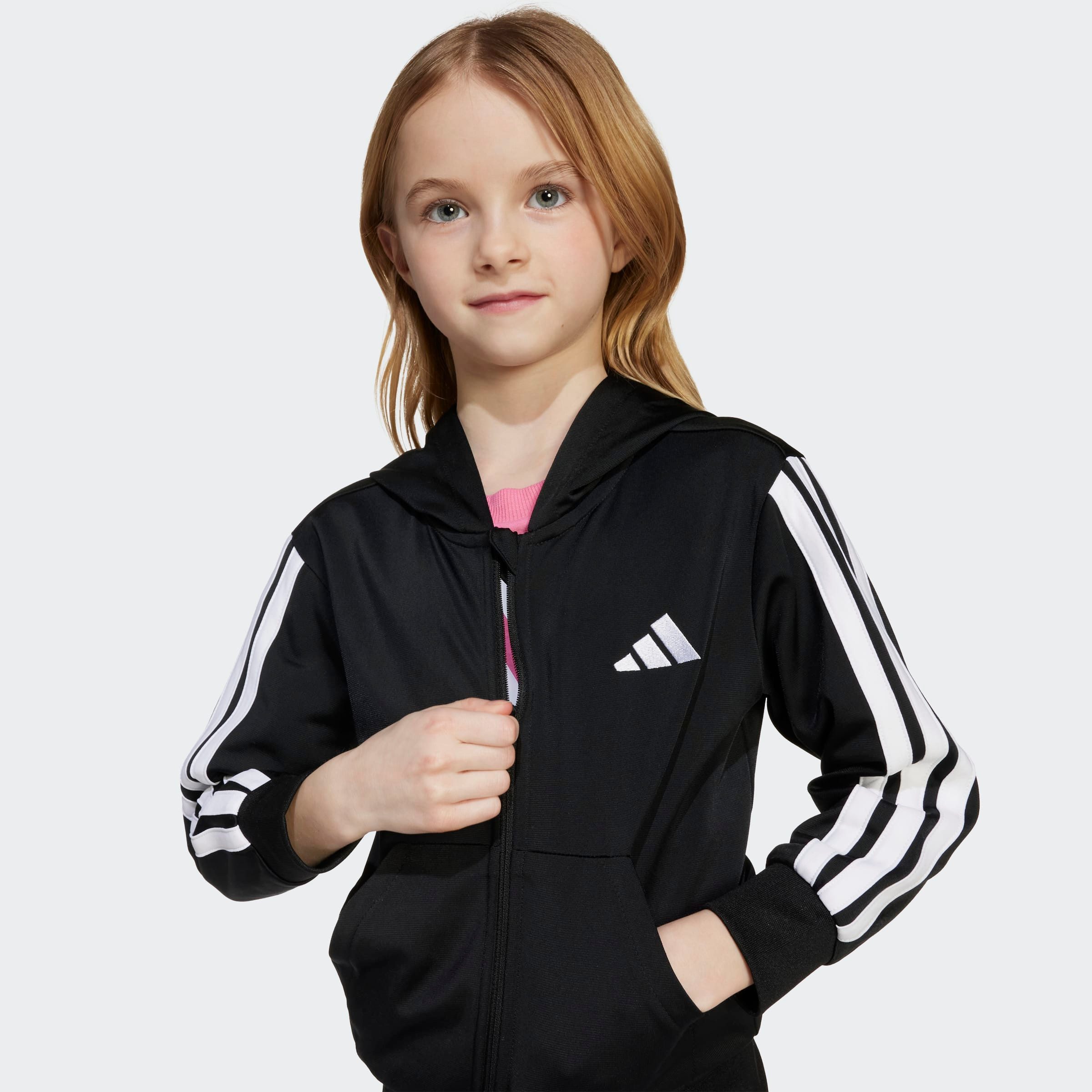 adidas Sportswear Trainingsanzug ESSENTIALS KIDS (2-tlg), mit 3-Streifen, aus weichem Trikotstoff, mit CLIMACOOL Technologie