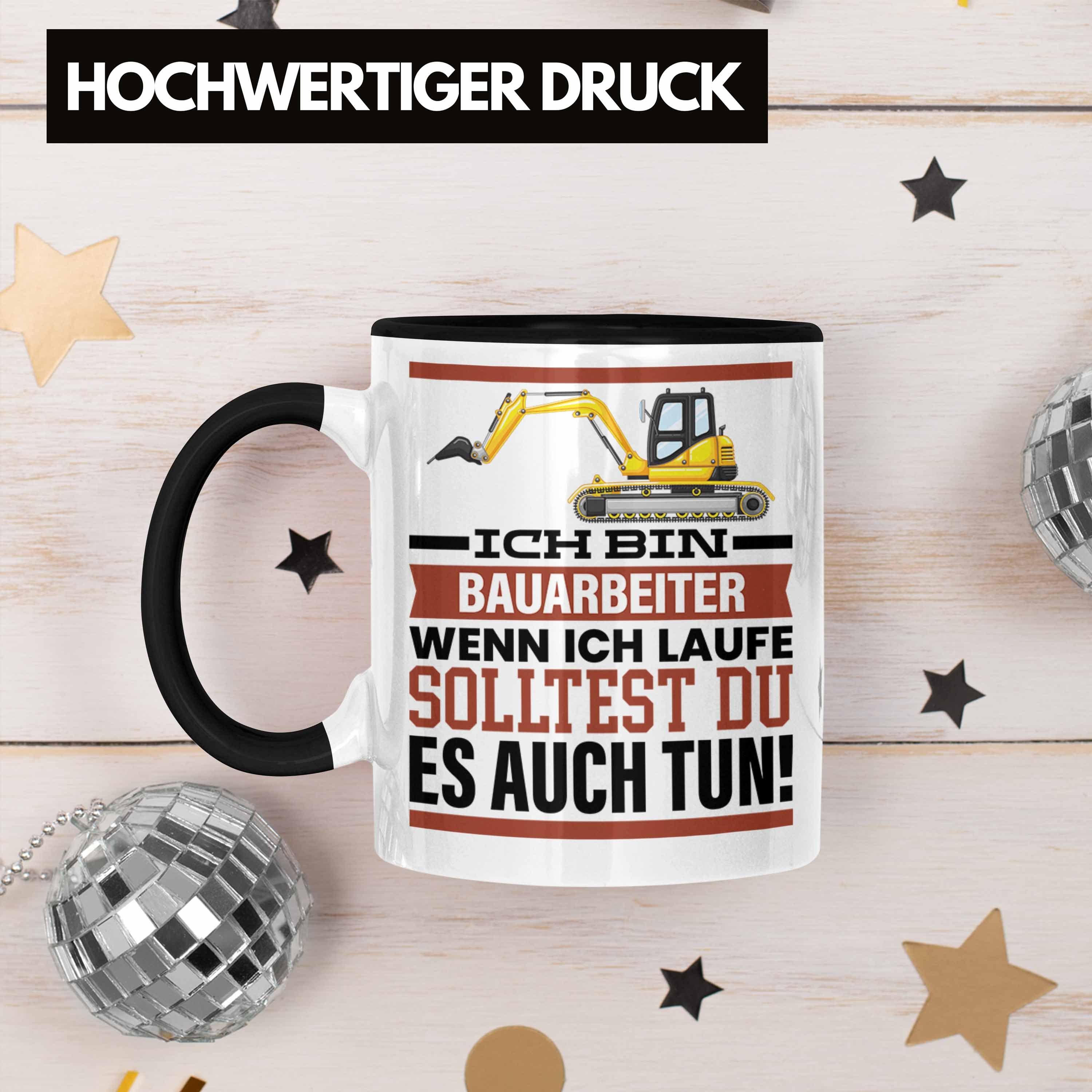 Geschenk Tasse Trendation Tasse Renne Ich Spruch S Wenn Schwarz Männer Bauarbeiter Geschenkidee