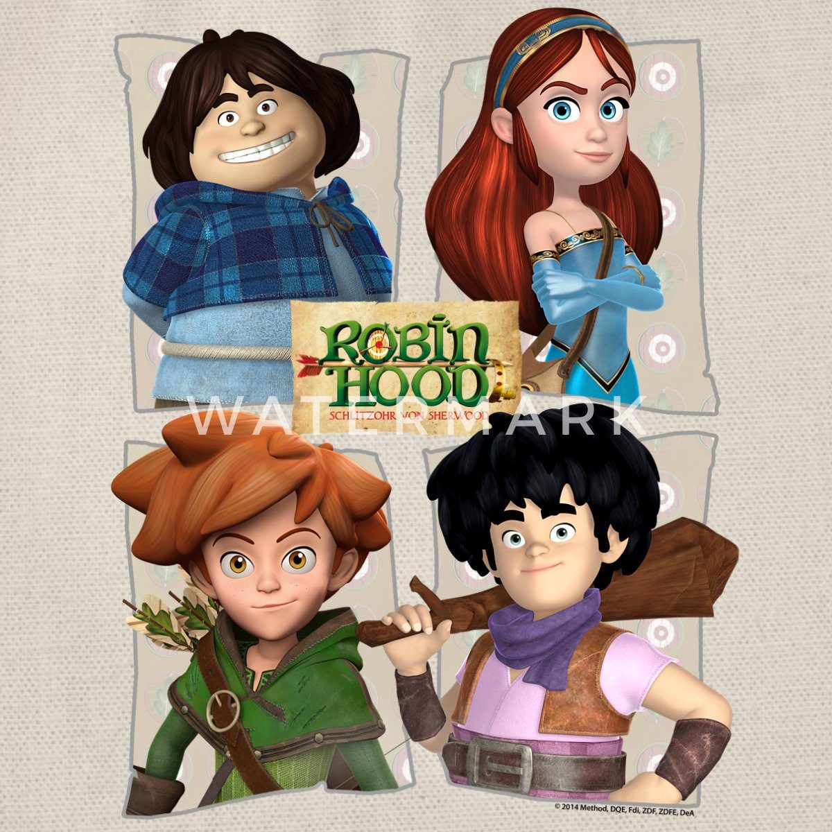Spreadshirt Turnbeutel Robin Hood Tuck Marian Robin Little John Turnbeutel (1-tlg)