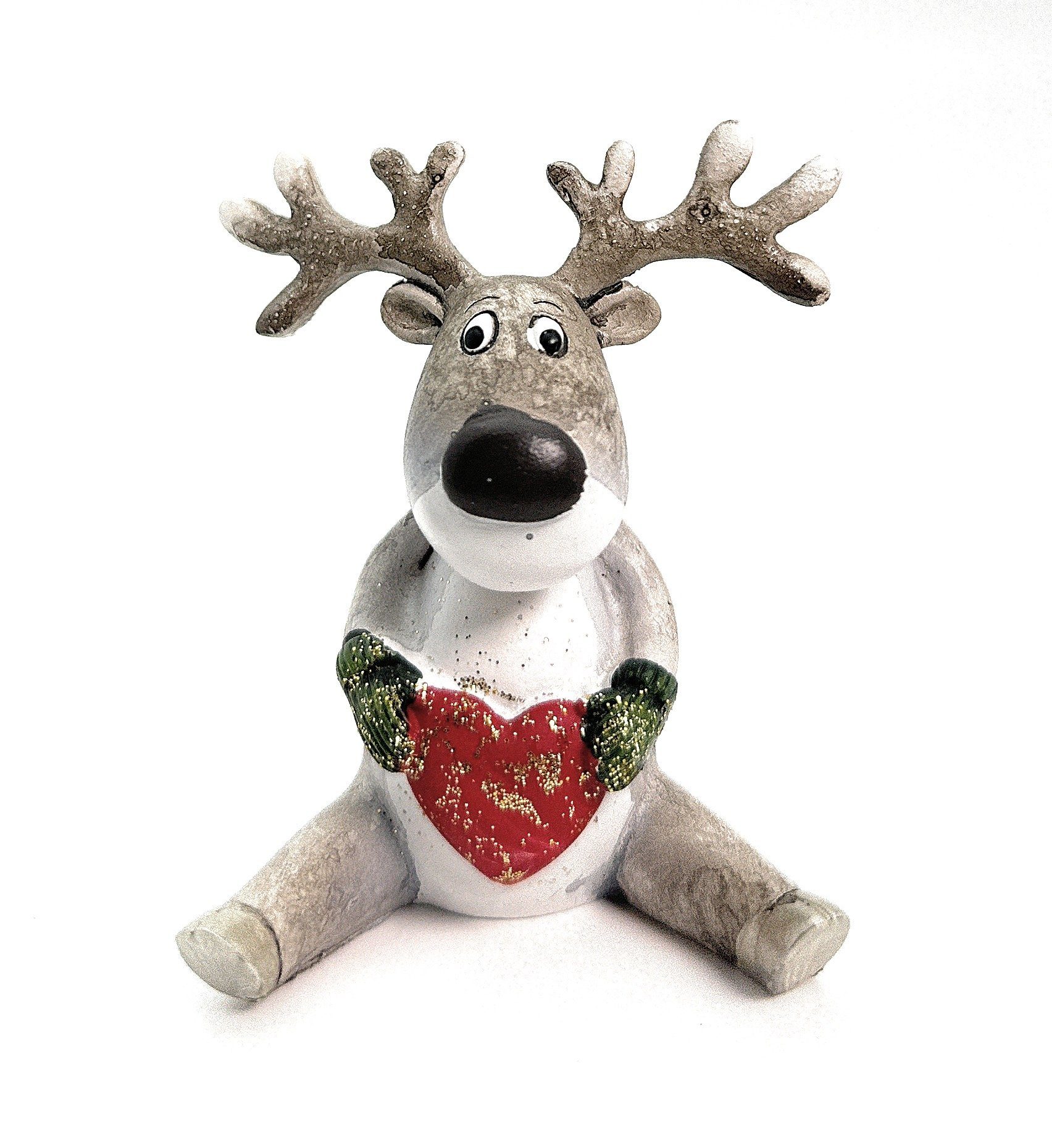 Clayre & Eef Dekofigur Clayre & Eef Dekoration Rentier 6x4x7 cm Weihnachtsd günstig online kaufen