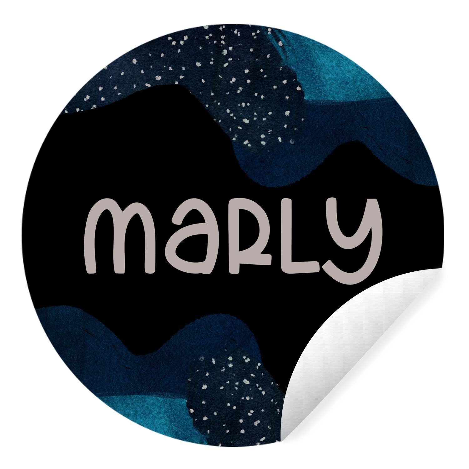 MuchoWow Wandsticker Marly - Pastell - Mädchen (1 St), Tapetenkreis für Kinderzimmer, Tapetenaufkleber, Rund, Wohnzimmer | Wandtattoos