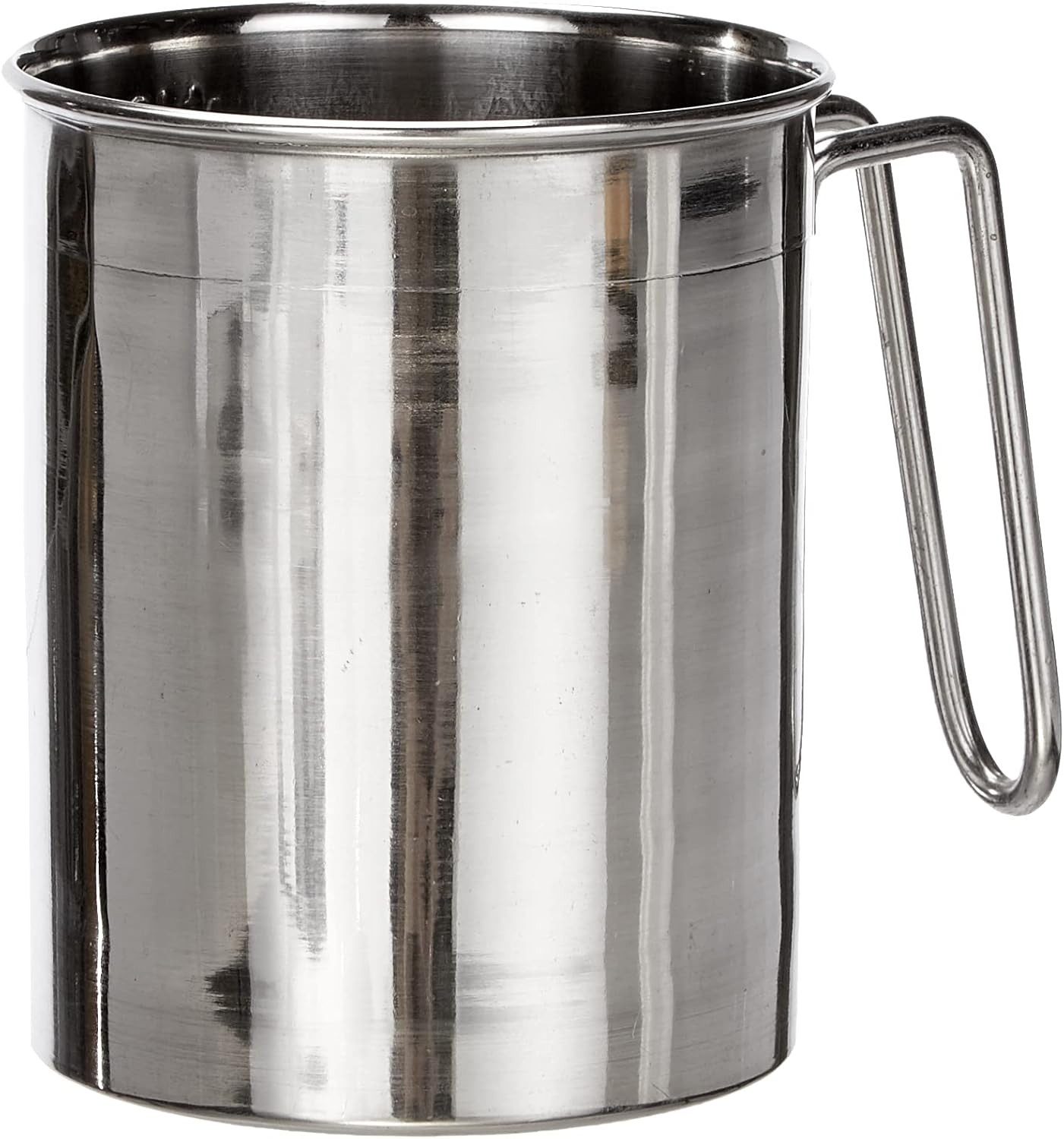 Karl Krüger Messbecher Litermaß, Edelstahl, Silber, 1 Liter, (1-St)