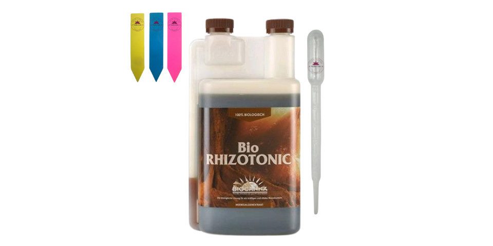 Canna Pflanzendünger Canna Bio Rhizotonic, Einzelflasche mit Zubehör, Organische Zusatzlösung 1L