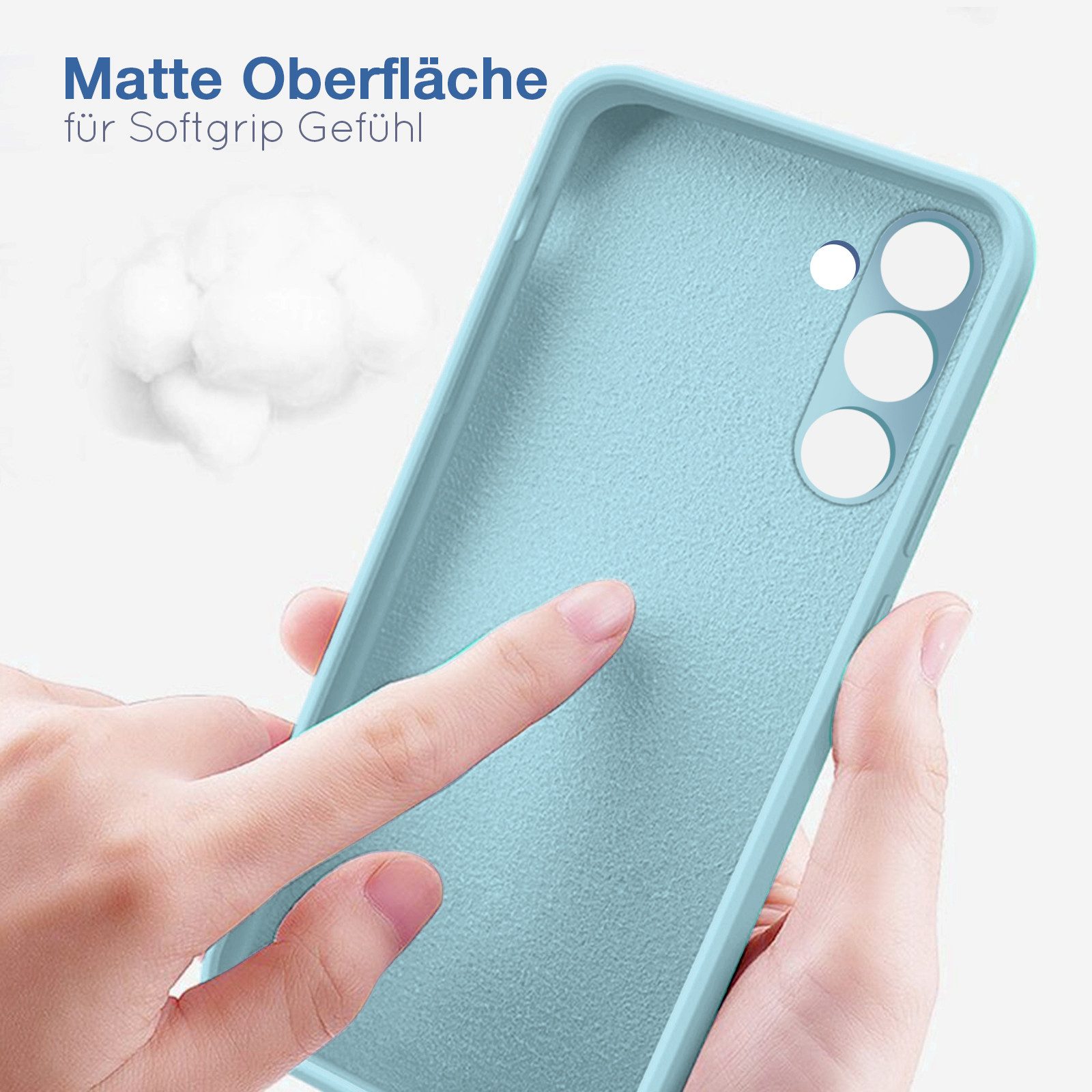Tec-Expert Handyhülle SoftGrip Cover Hülle für Samsung Galaxy A25 5G, Handy Case Bumper integrierter Kameraschutz flexibel