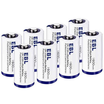 EBL CR123A Lithium Batterien 8 Stück 3V 1600mAh hoher Kapazität Batterie, Nicht wiederaufladbar