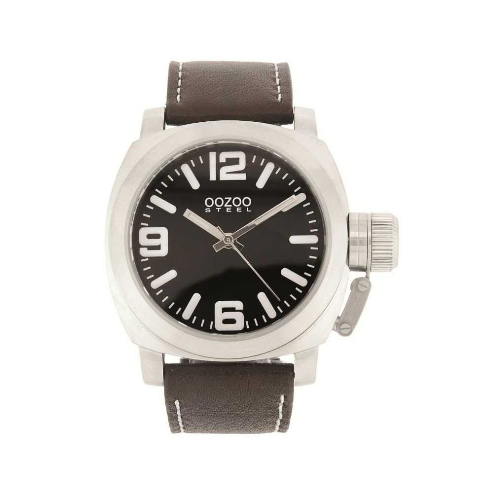 Armbanduhr 45 braun/schwarz XXL OS0021 Quarzuhr mm Steel OOZOO