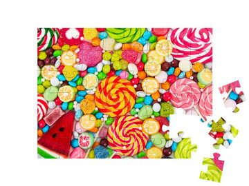 puzzleYOU Puzzle Bunte Lutscher und runde Süßigkeiten, 48 Puzzleteile, puzzleYOU-Kollektionen 200 Teile, Süßigkeiten, Essen und Trinken
