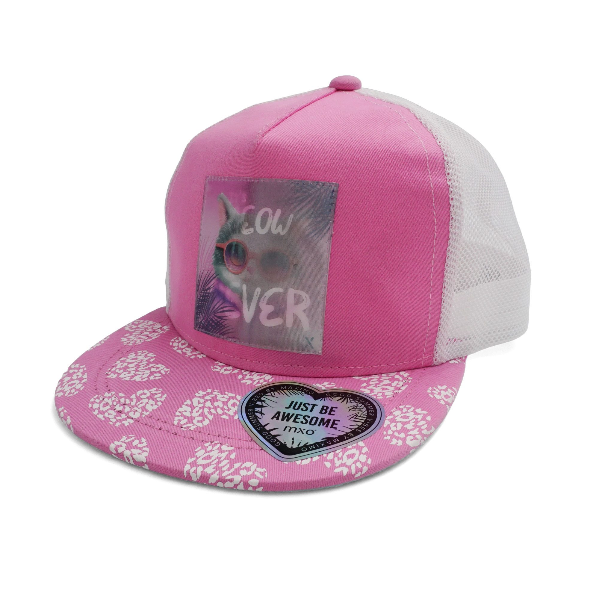 MAXIMO Baseball Cap (1-St) Pink, Katze, Trucker-Cap, Mesh, Snapback, flaches Schild, Mädchen