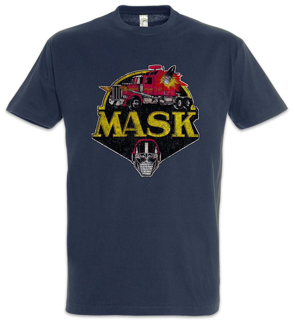Urban Backwoods Print-Shirt Mask Vintage Logo Herren T-Shirt Venom Kult TV Cartoon Retro 80s Kult (1-tlg) Miles Mayhem Toys