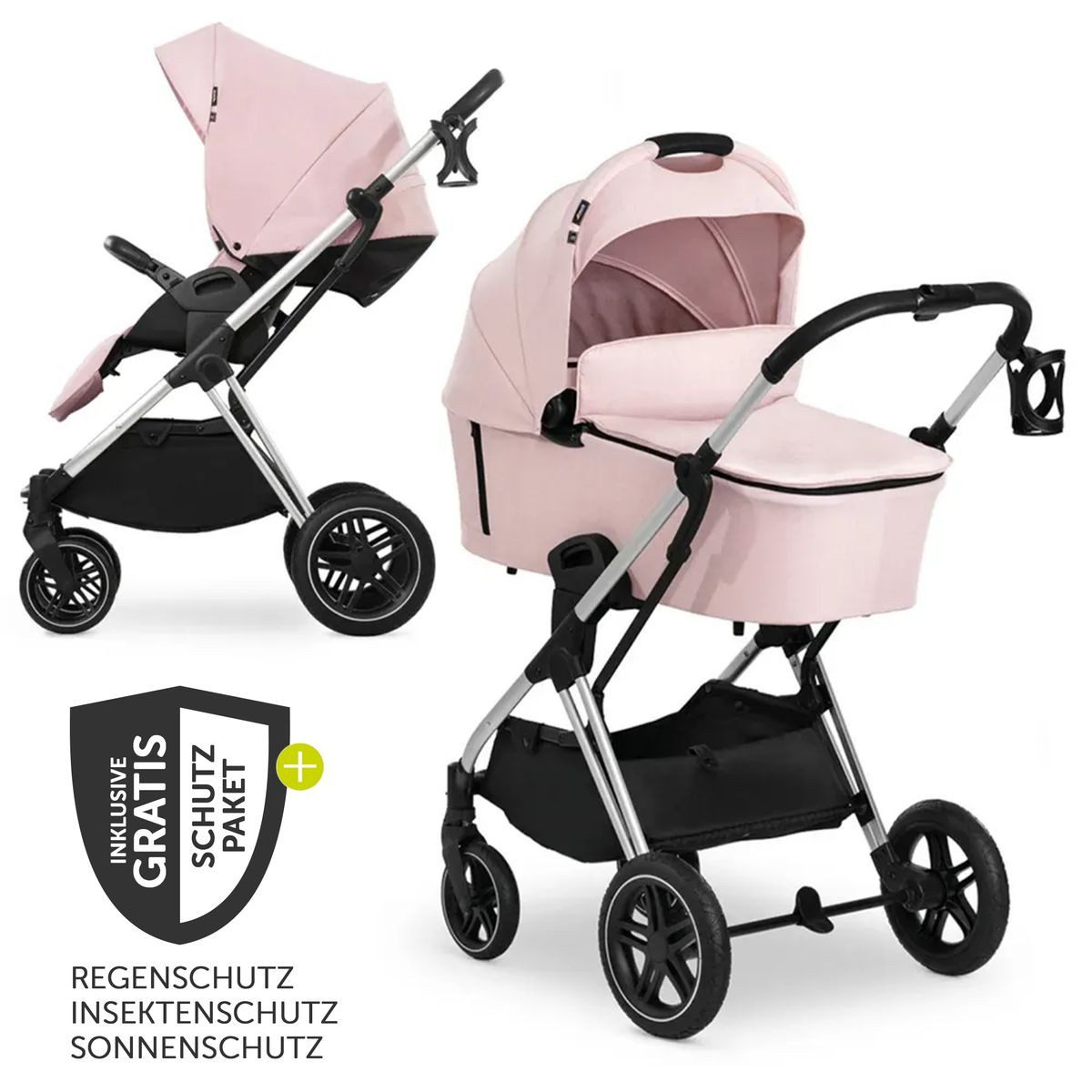 Kombi-Kinderwagen Vision X Duoset Silver - Melange Rose