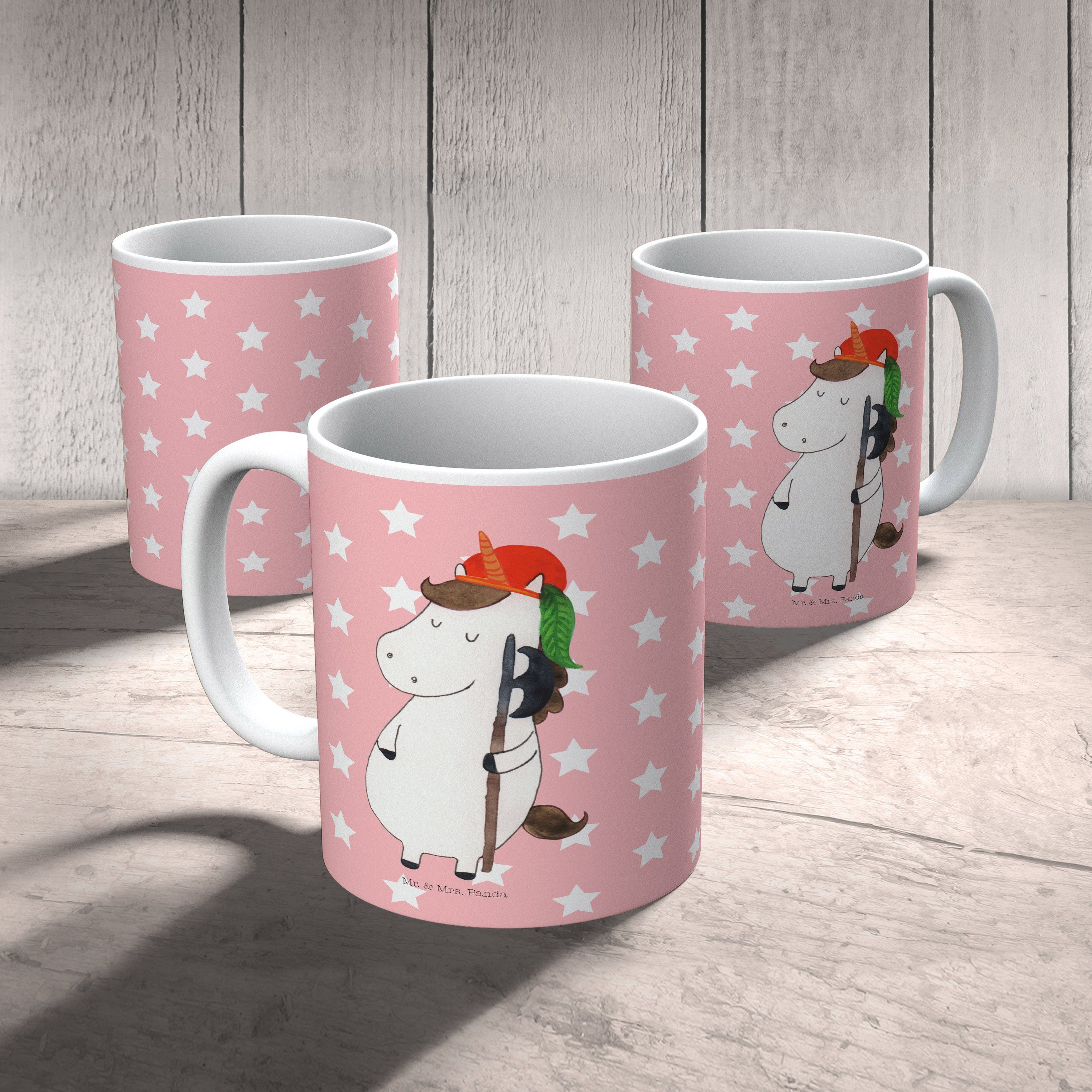 Tasse & Einhorn - Rot - Panda Geschenk, Keramik Bube Pastell Mr. Teetasse, Einhörner, Unicorn, Mrs.