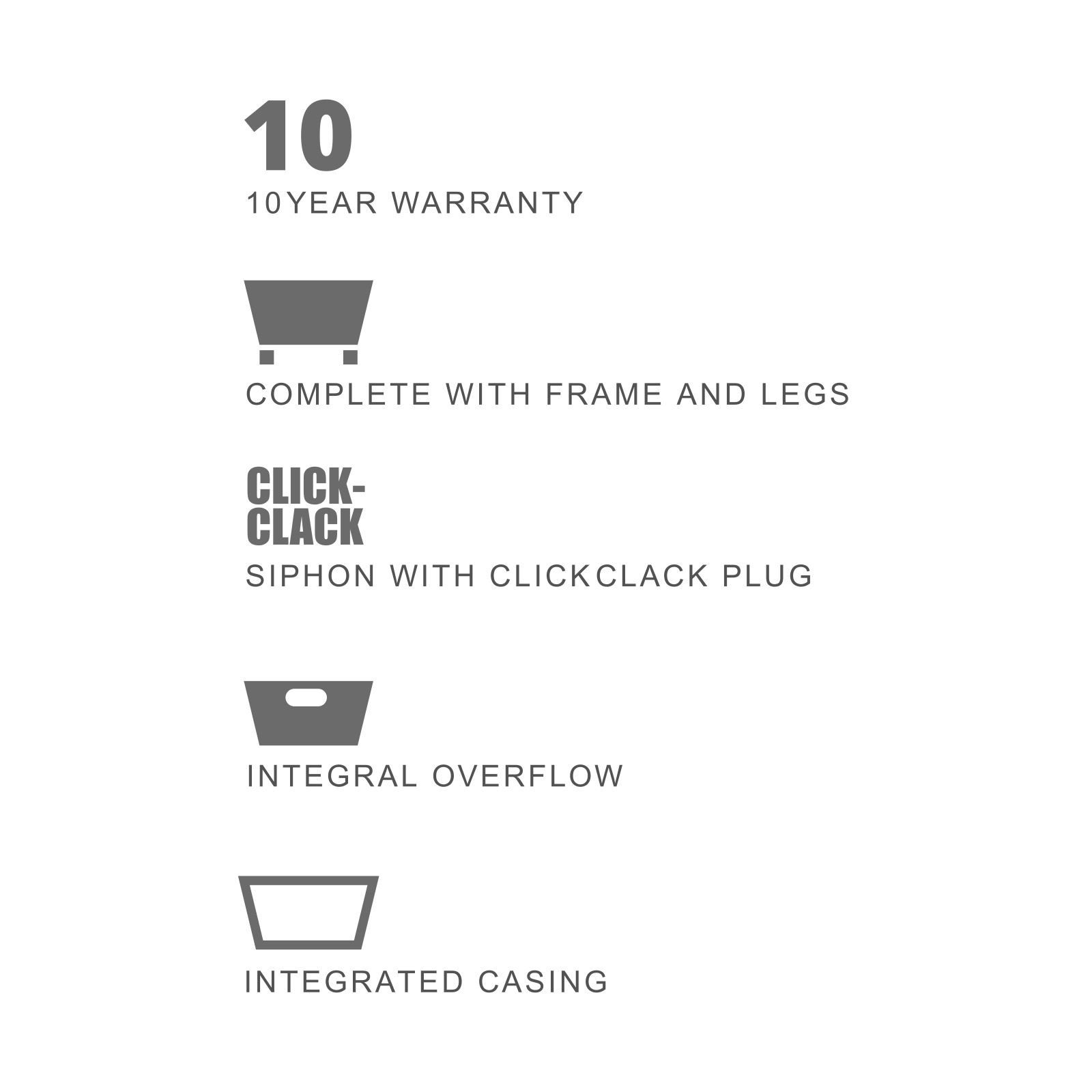 Badewanne Freistehende Badewanne MIJAS, oval (1600×790×590 mm), 276 Liter, weiß, Acrylwanne Oval-Badewanne Luxusbadewanne