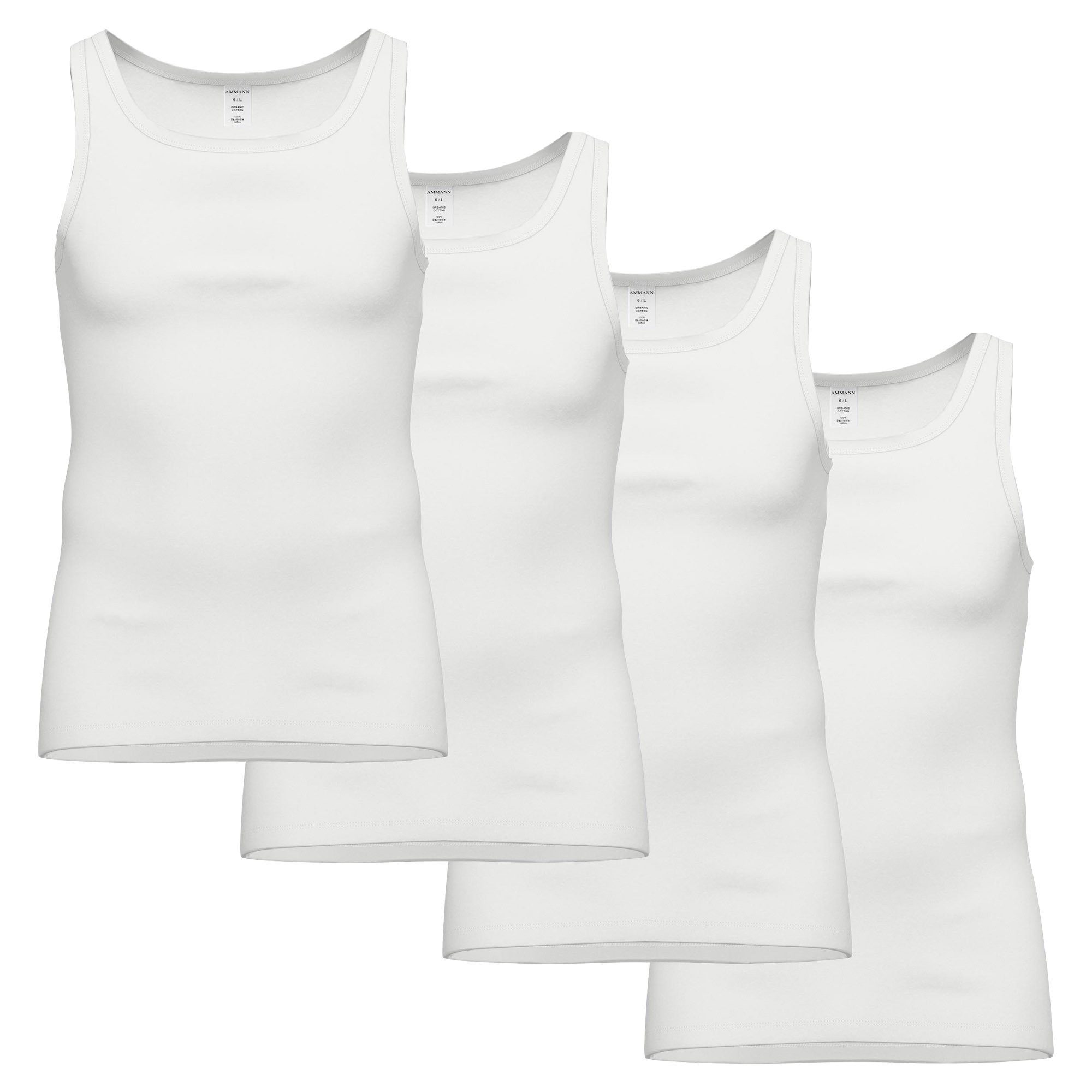 Hanes Herren Unterhemd 4er Pack – Comfort Fit, Aus Baumwolle/Spandex, Feuchtigkeitsableitend, Geruchsneutralisierend