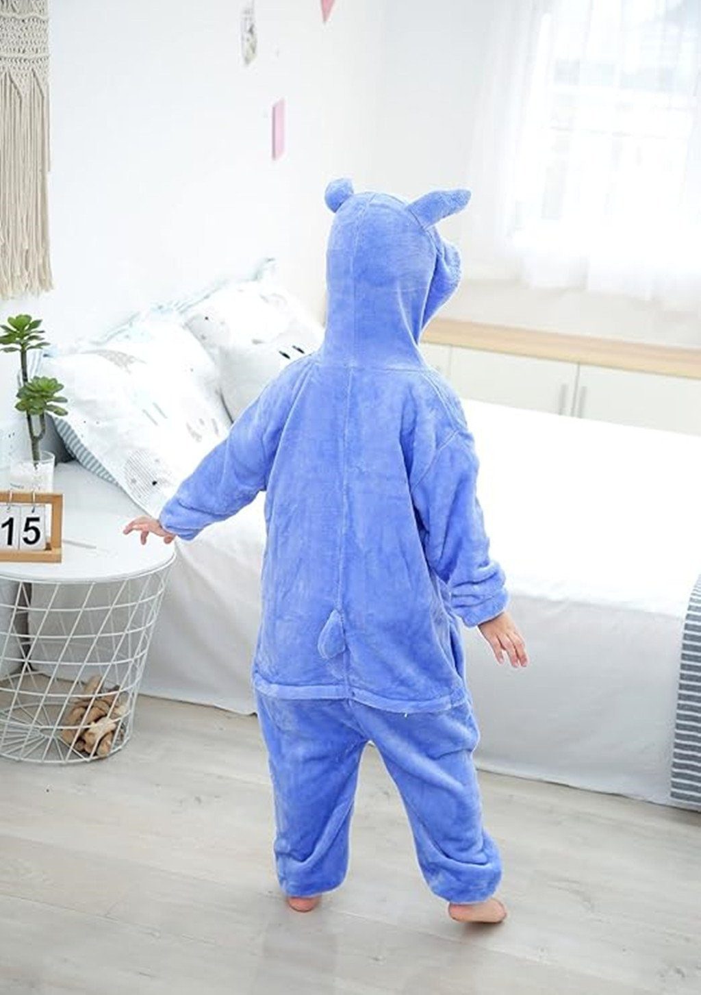 Schlafoverall Kigurumi,Tier Kleidung Kinder Jumpsuit,Pyjamas Pyjama Overalls Fleece Schlafoverall XDeer Nachtwäsche Fleece Blau Onesie