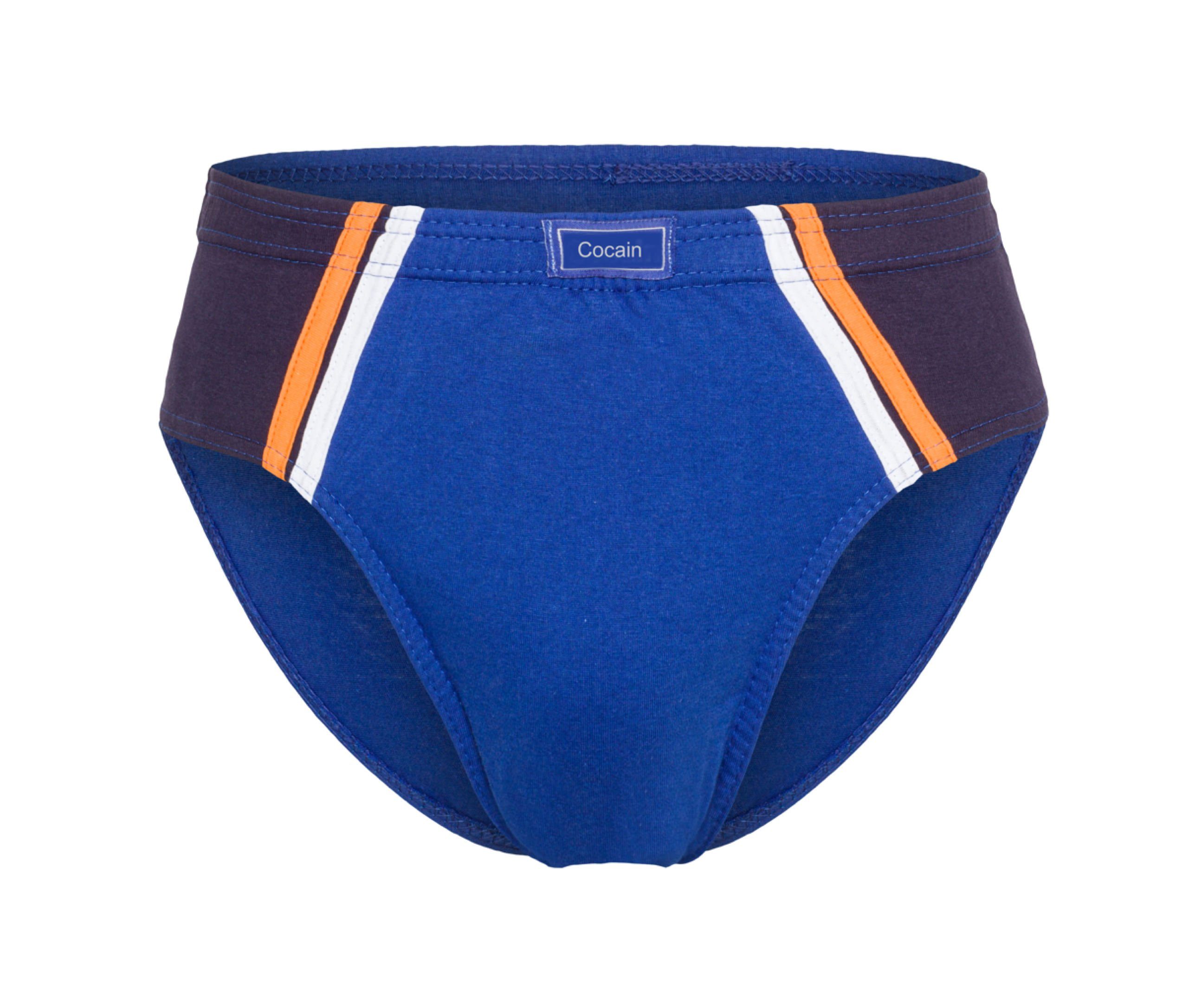 Cocain underwear Slip Herren Sportslip Unterhose Schlüpfer Slip bunt Baumwolle ohne Eingriff (Spar-Set, 12-St) auch in ÜBERGRÖSSEN - produziert in Europa
