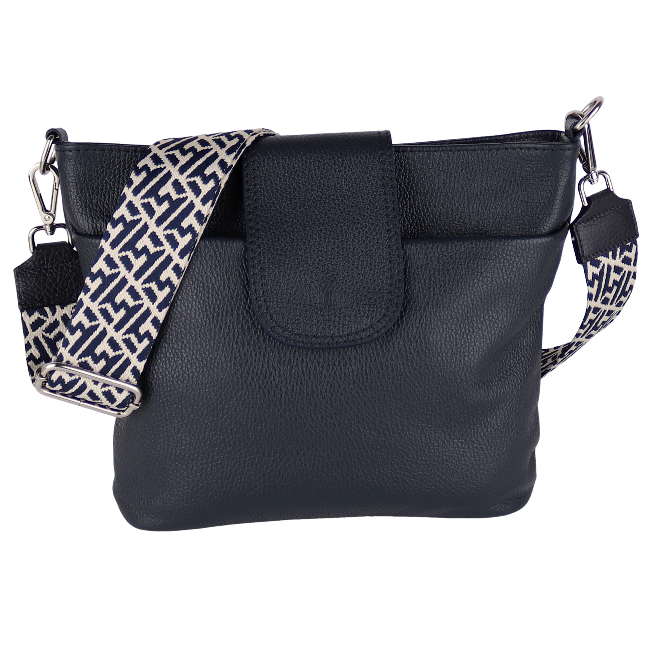 Umhängetasche Damen, Crossbody Bag, Echtleder Made in Italy