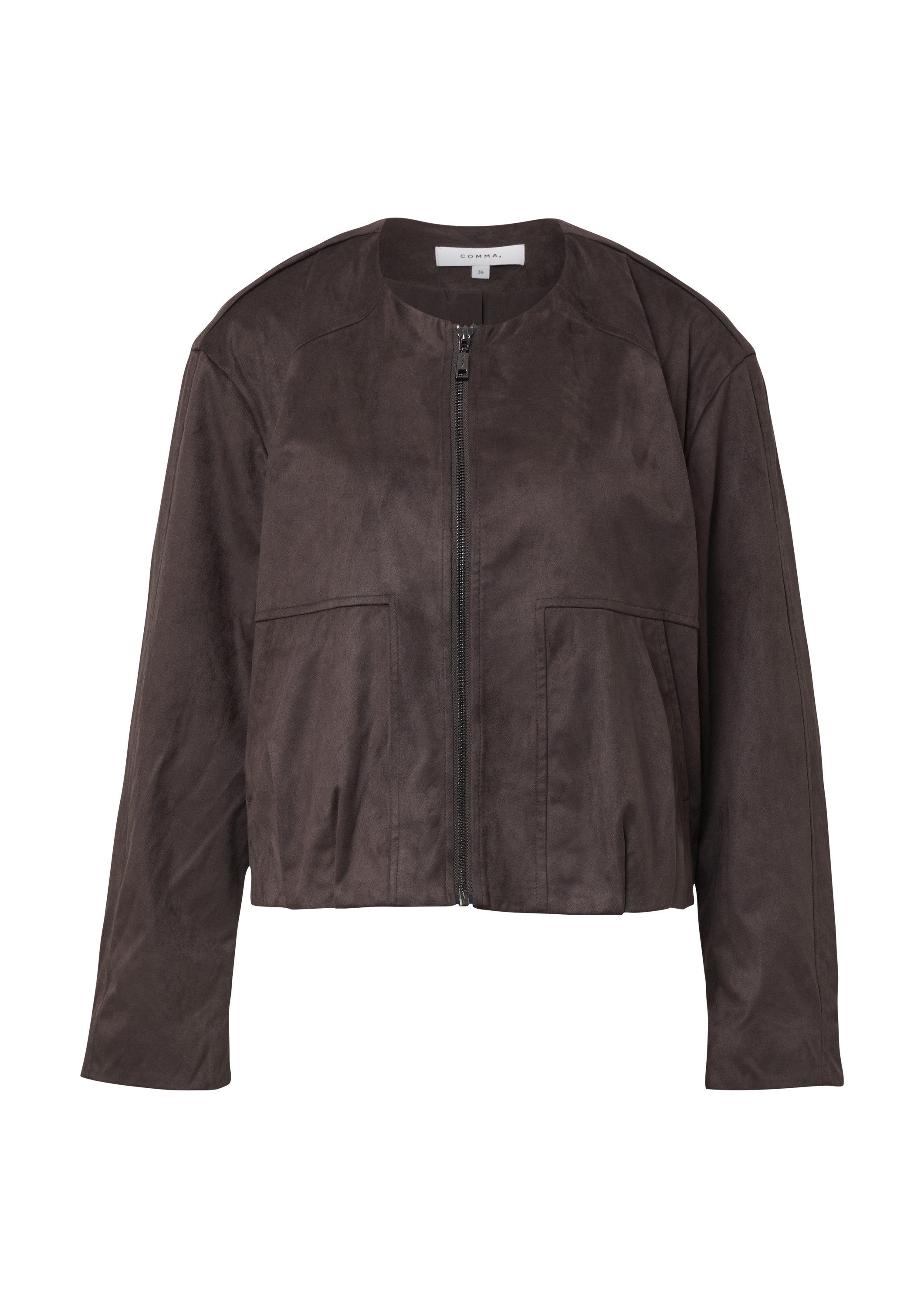 comma Funktionsjacke Indoor-Jacke Blouson in Veloursoptik günstig online kaufen