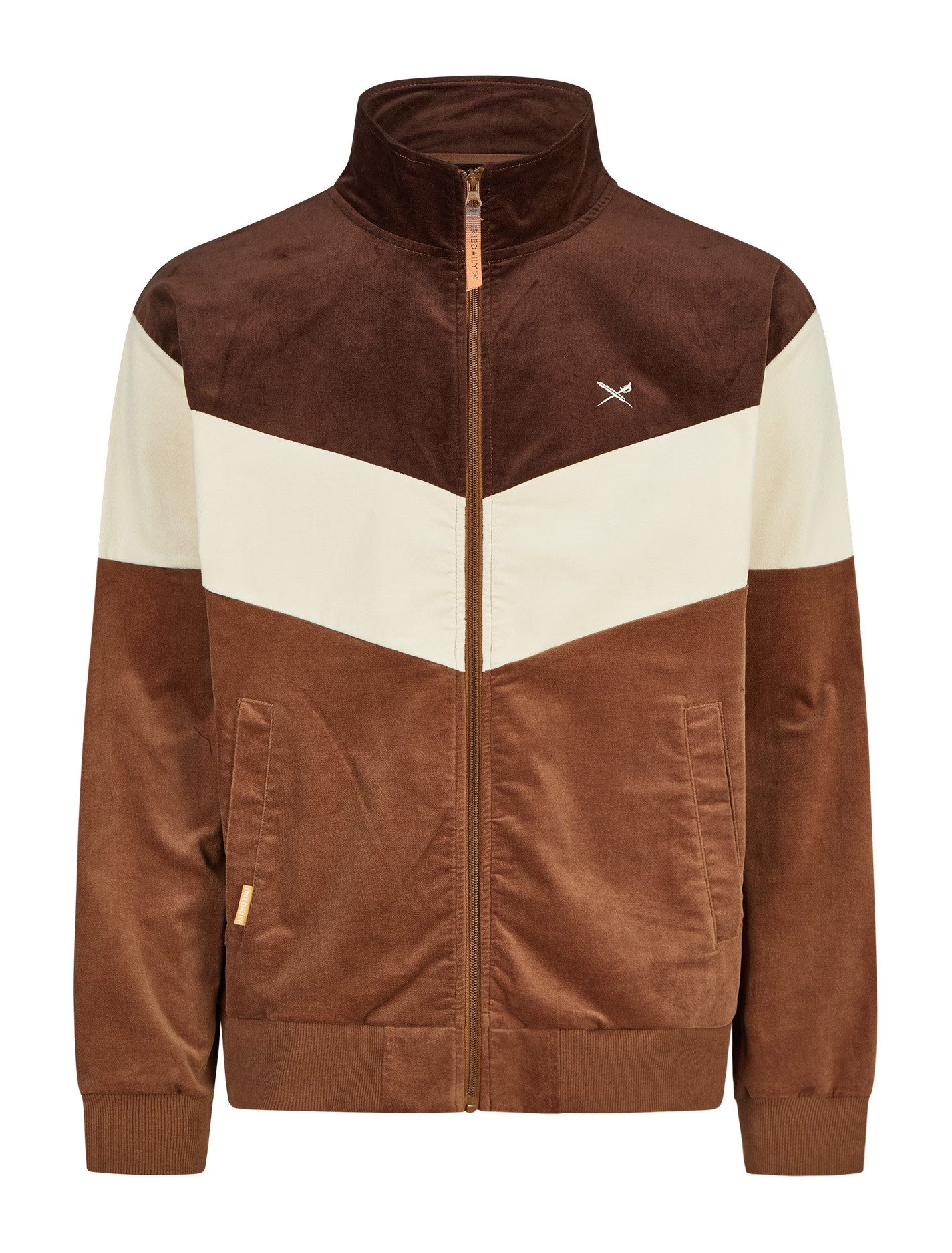 iriedaily Sweatjacke - Herren Trainingsjacke - Jacke mit Stehkragen - Veloursjacke