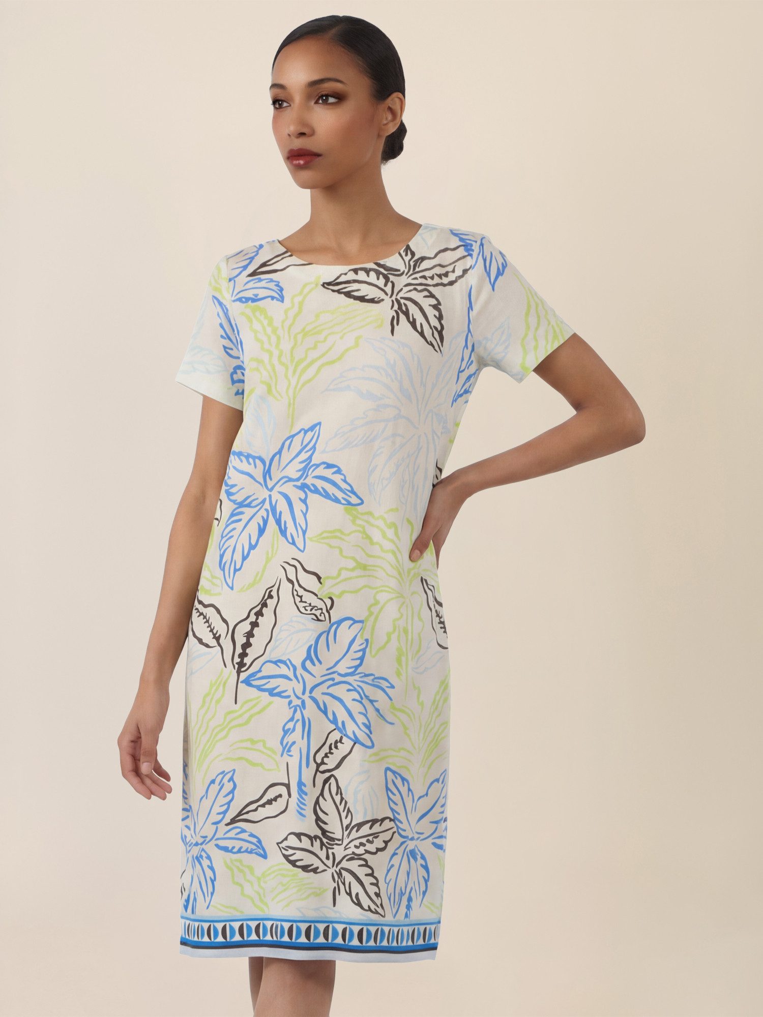 Apart Jerseykleid mit Palmenprint