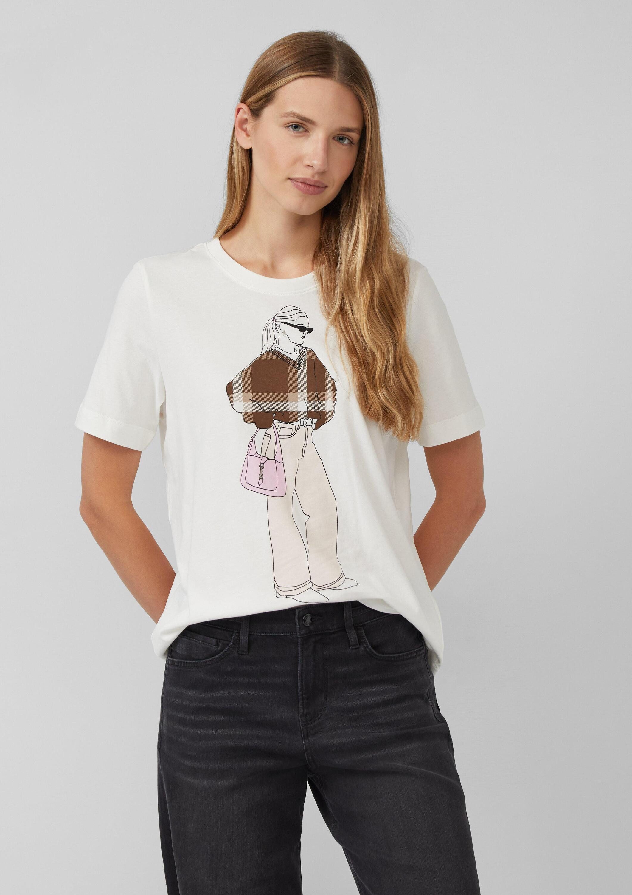 s.Oliver Kurzarmshirt T-Shirt T-Shirt mit Frontprint im Relaxed Fit günstig online kaufen
