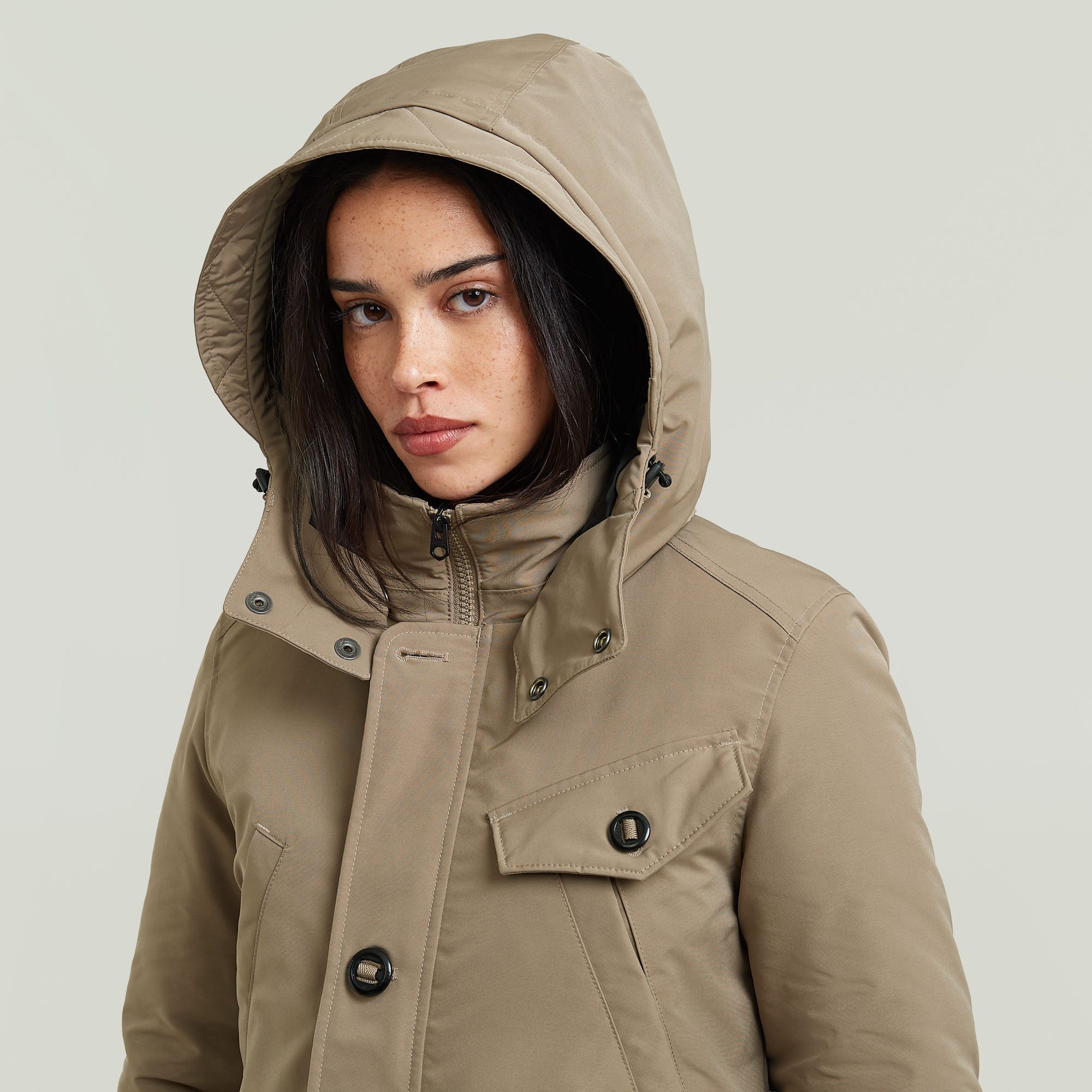 G-STAR Langjacke Vodan long jkt wmn wärmend wattiert, mit verstellbarer Taille